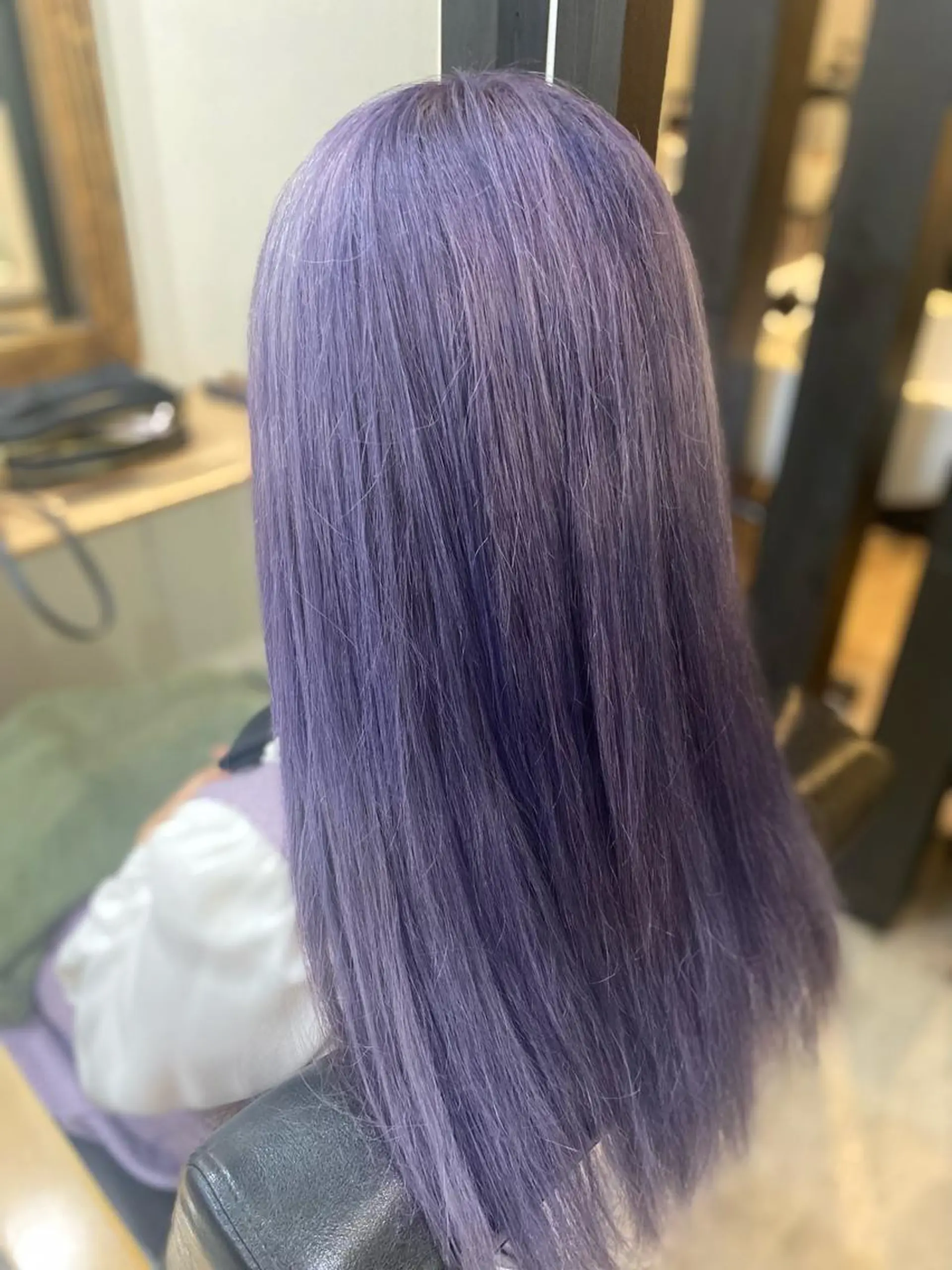 ロング カラー ヘアアレンジ アッシュ ラベンダーカラー ハイトーン&透明感 カラー☘️片山優陽のヘアスタイル