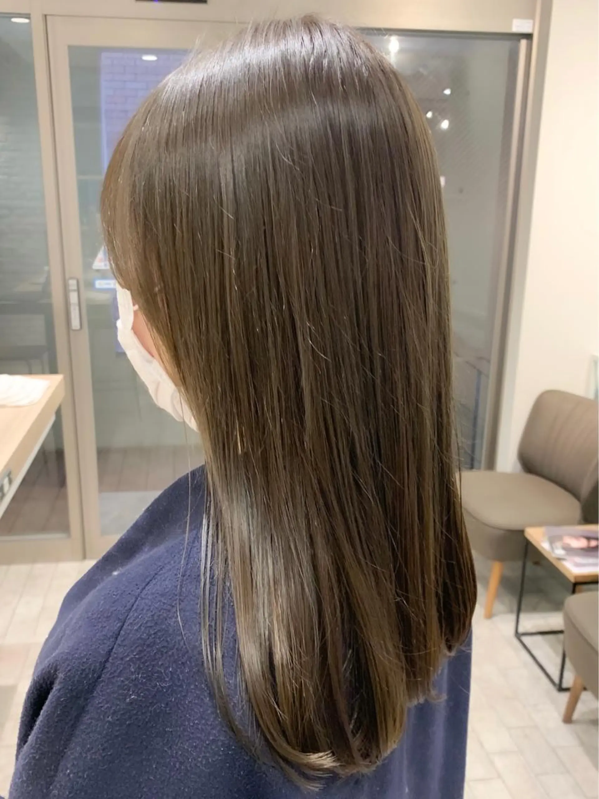 セミロング カラー グレージュ オリーブグレージュ オリーブグレー 森本 裕太 / ボブのヘアスタイル