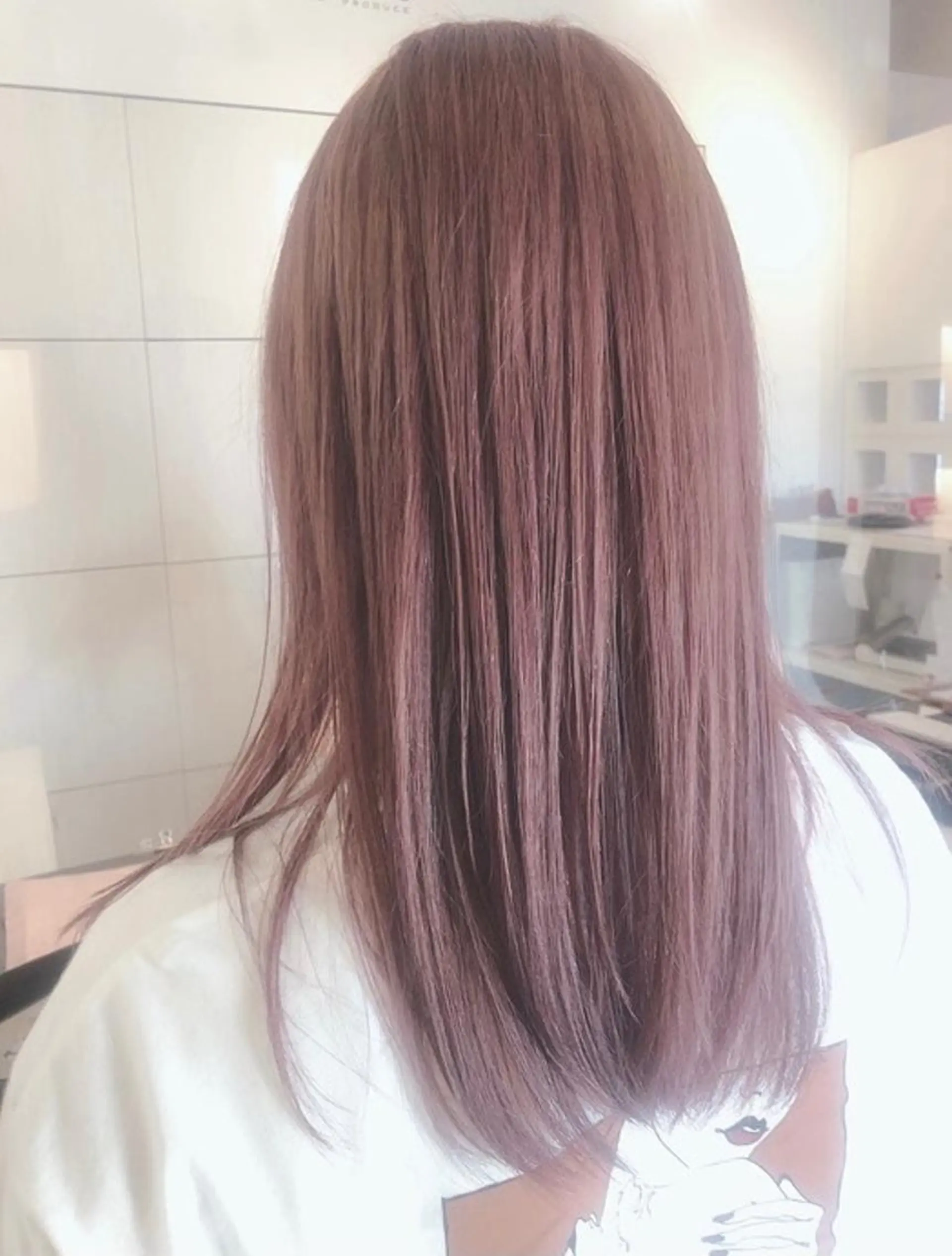 ロング カラー ピンクカラー ヘアカラー ROSEL末吉 海渡のヘアスタイル