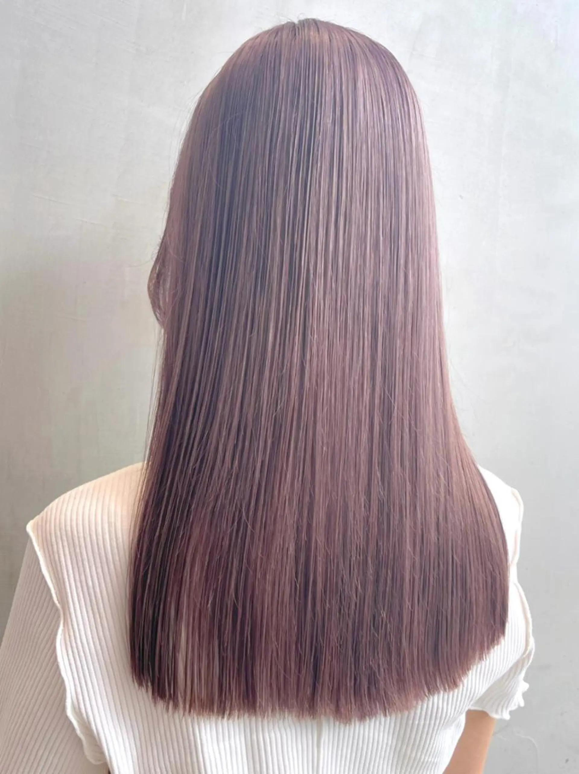 セミロング カラー ヘアアレンジ パーマ ラベンダーカラー ITbyALBUM 八王子店のヘアスタイル