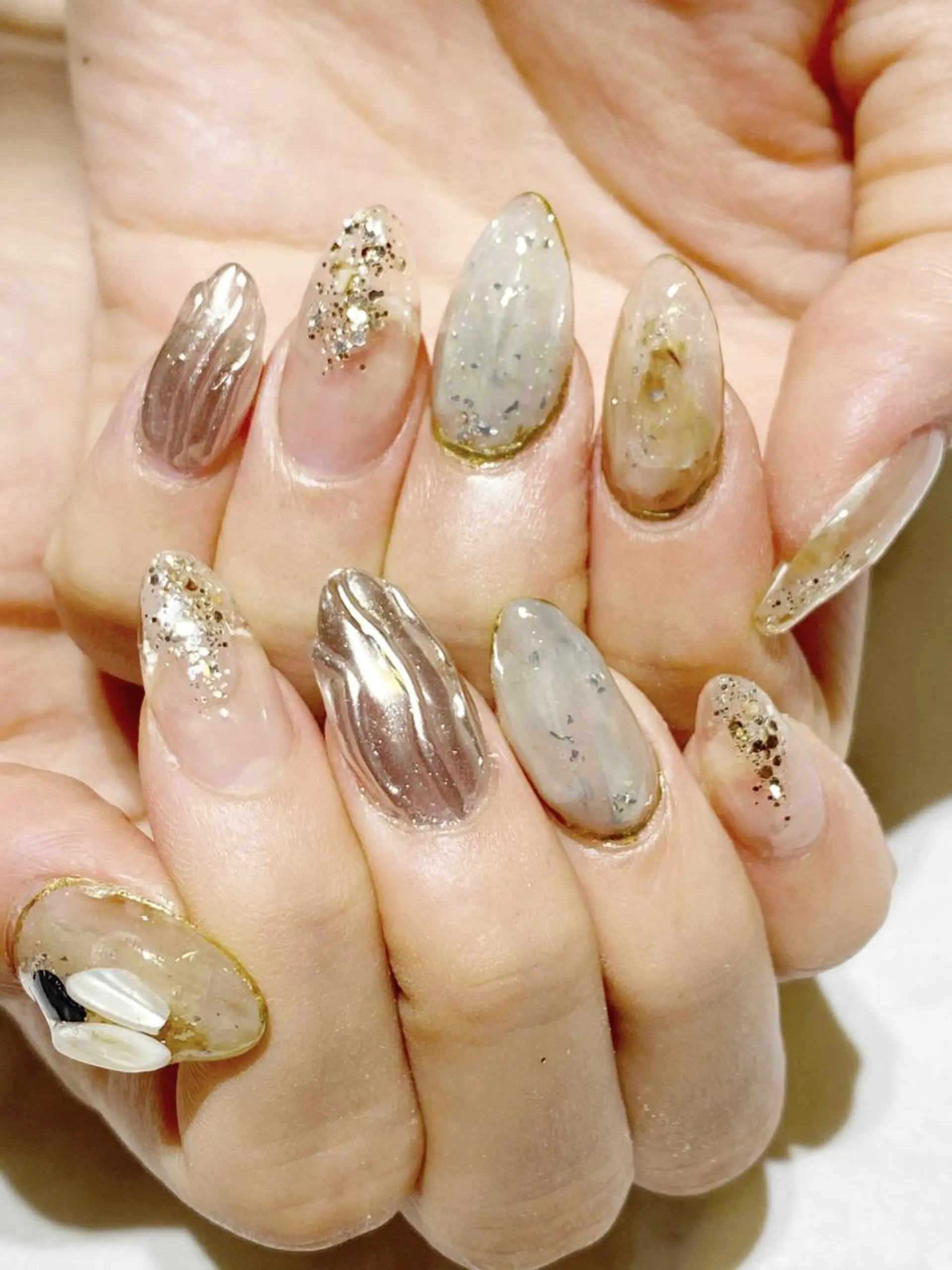 ネイル 持ち込み スカルプネイル シンプルネイル YUN 💅のネイルデザイン