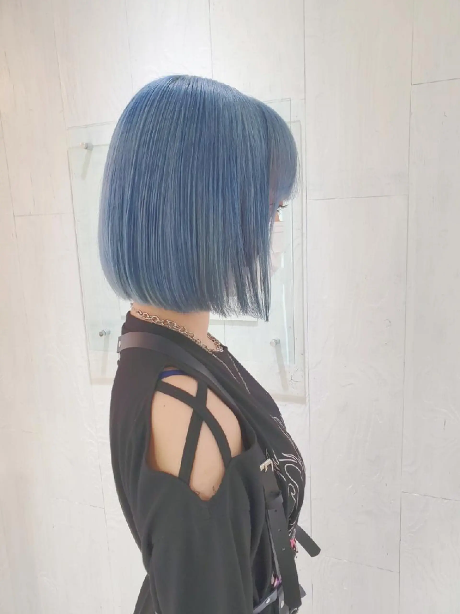 ショート カラー ブルーカラー ヘアカラー トリートメント レイヤーカット/ ウルフカット/大橋 のヘアスタイル