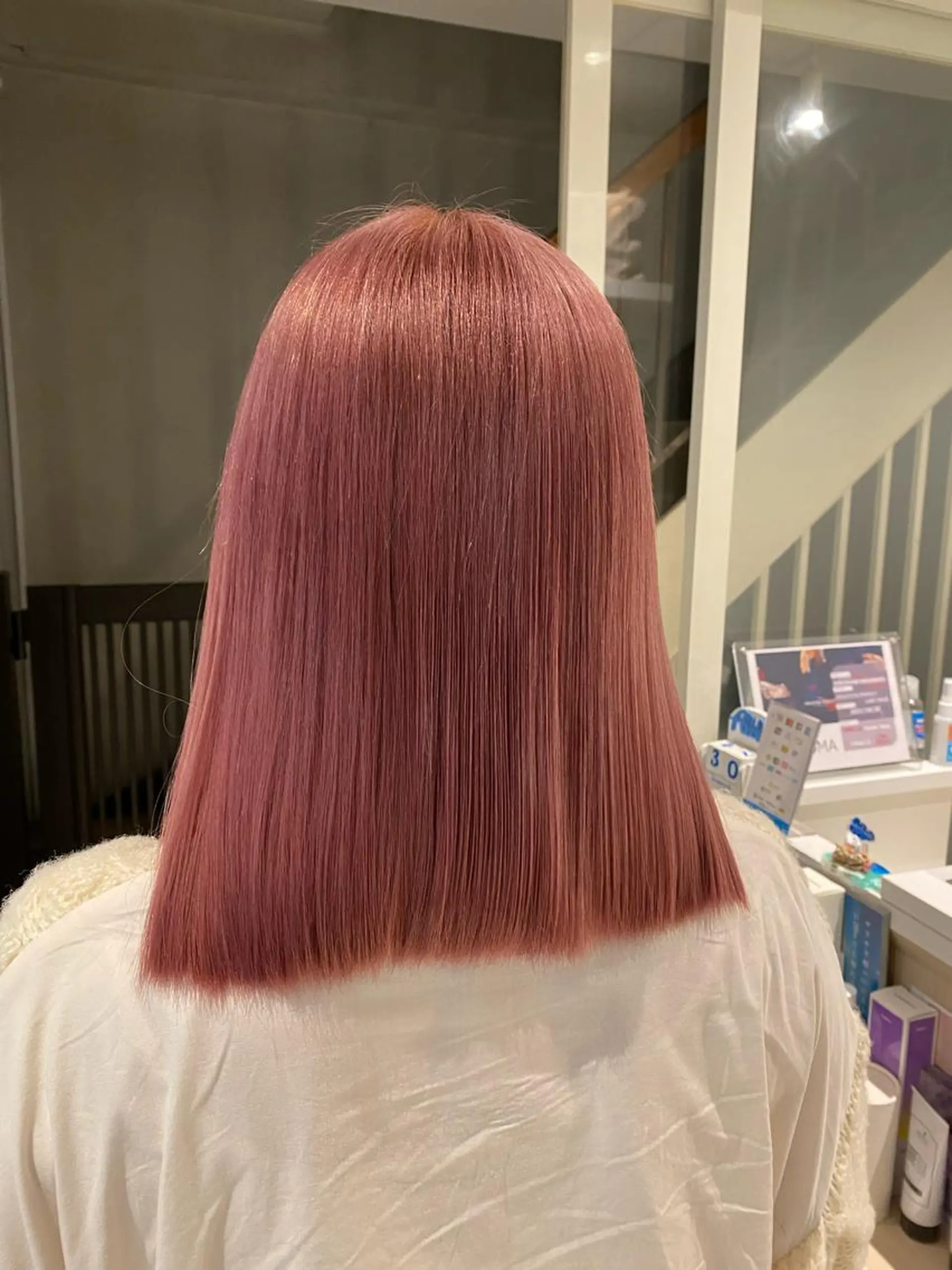 セミロング カラー 🌈評価No.1🌈 艶髪カラー❌エクステのヘアスタイル