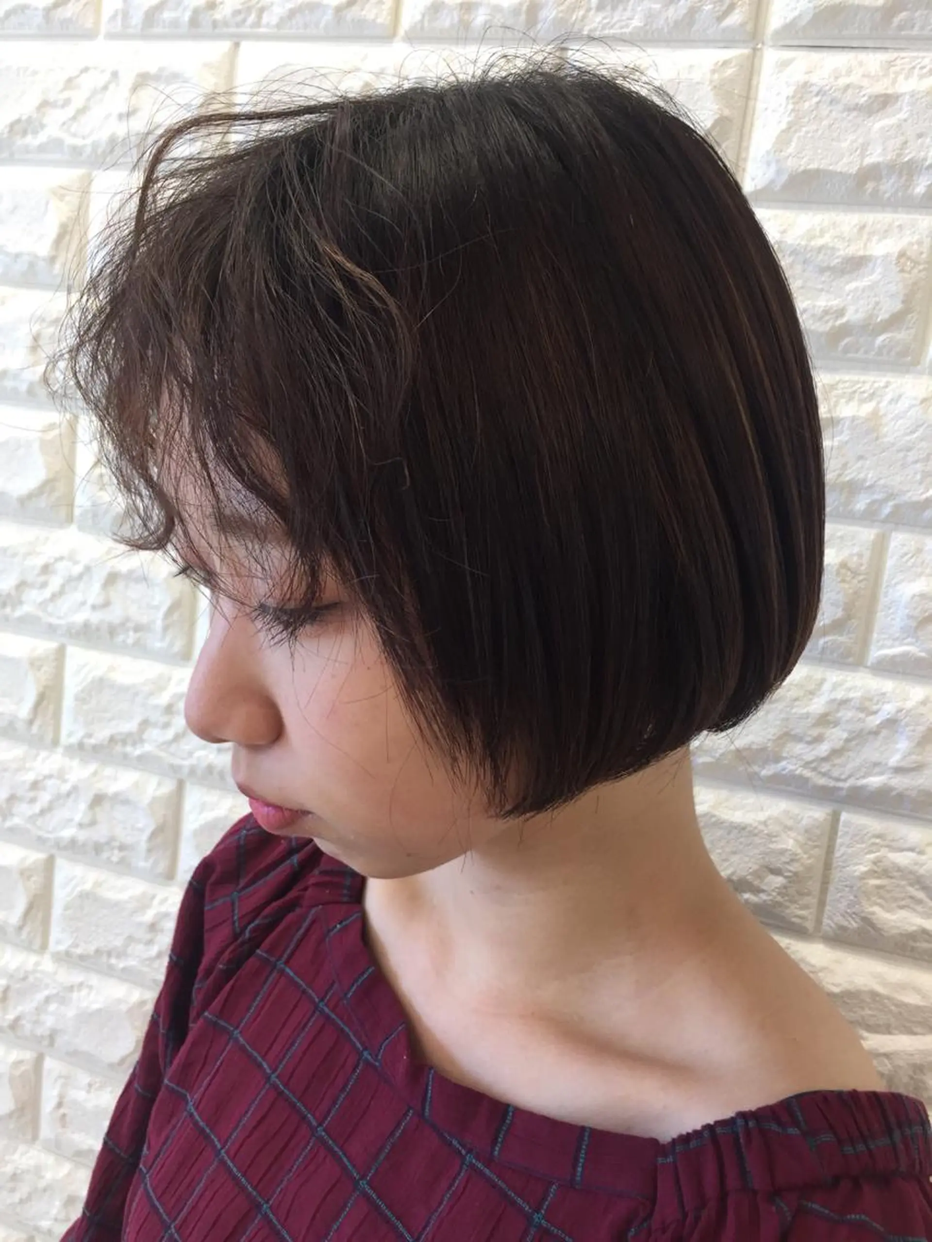 ショート ワンレンボブ ボブ カット 盛れるレイヤーカット 得意🌹井上美沙のヘアスタイル