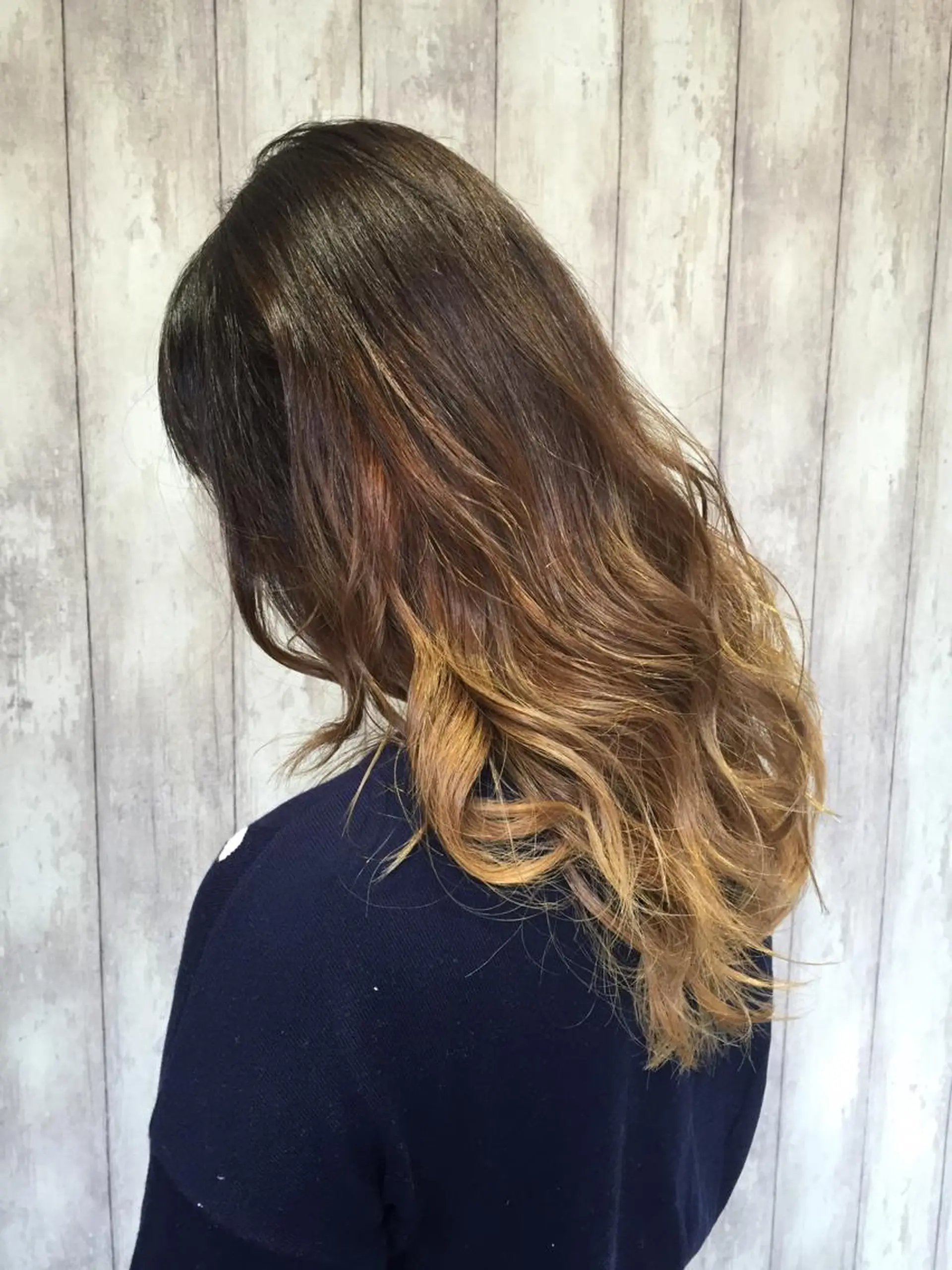 ミディアム セミロング ロング カラー パーマ グラデーションカラー イルミナカラー 韓国ヘア✨グレージュ カラーasamiのヘアスタイル