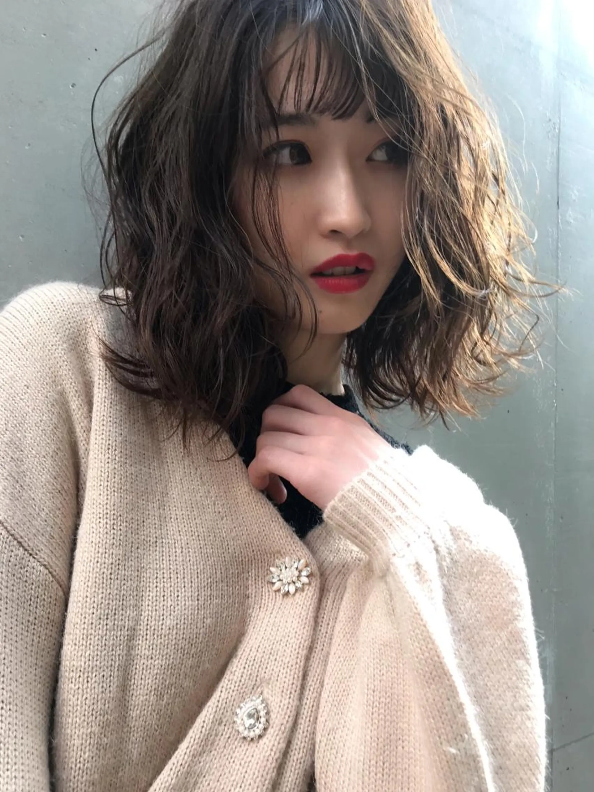 ミディアム カラー カット ヘアカラー 酸性ストレート/ブリ ーチなし/中村 匠のヘアスタイル