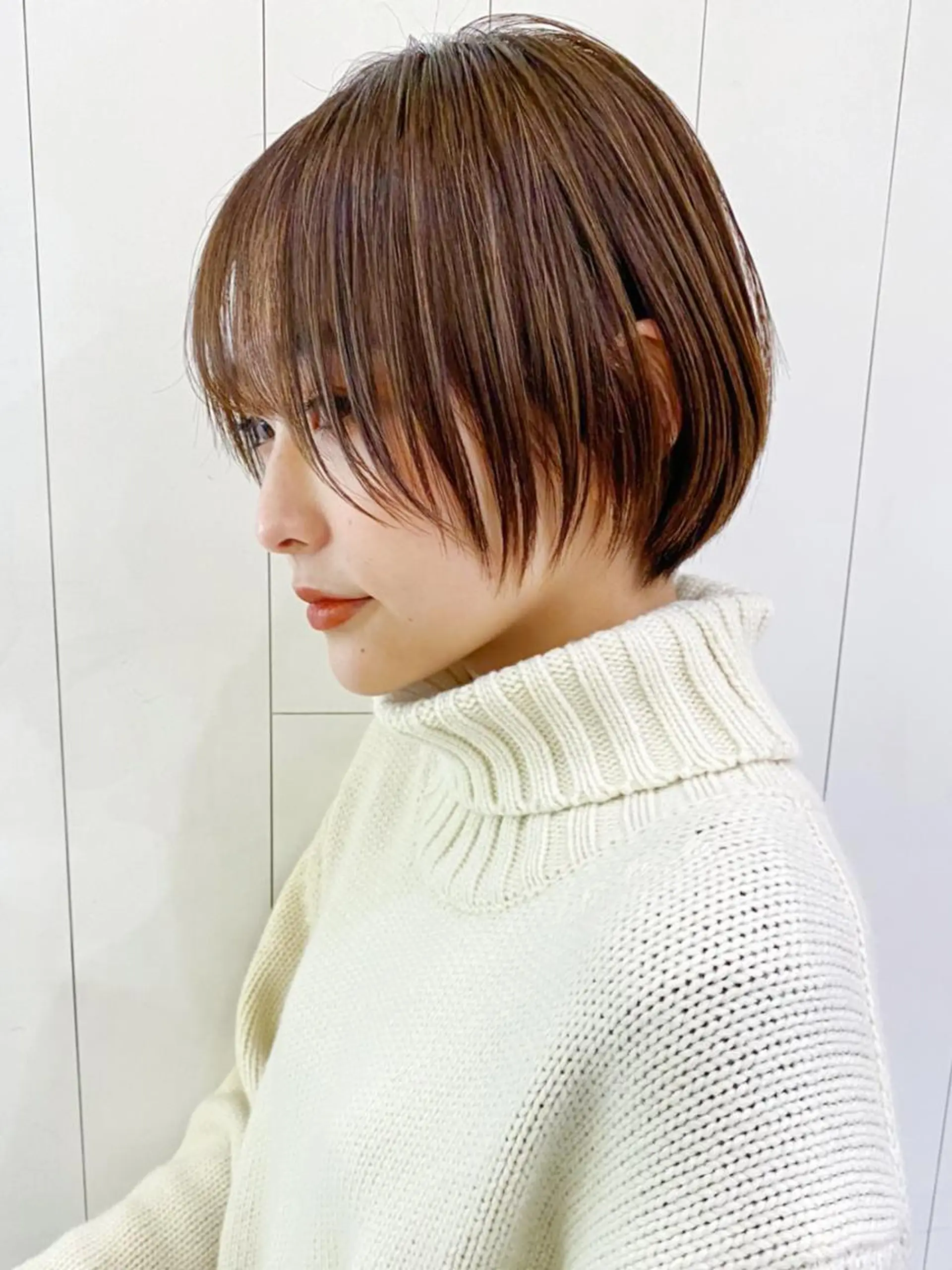 ショート カラー パーマ ヘアアレンジ ボブ ITbyALBUM 中野店のヘアスタイル