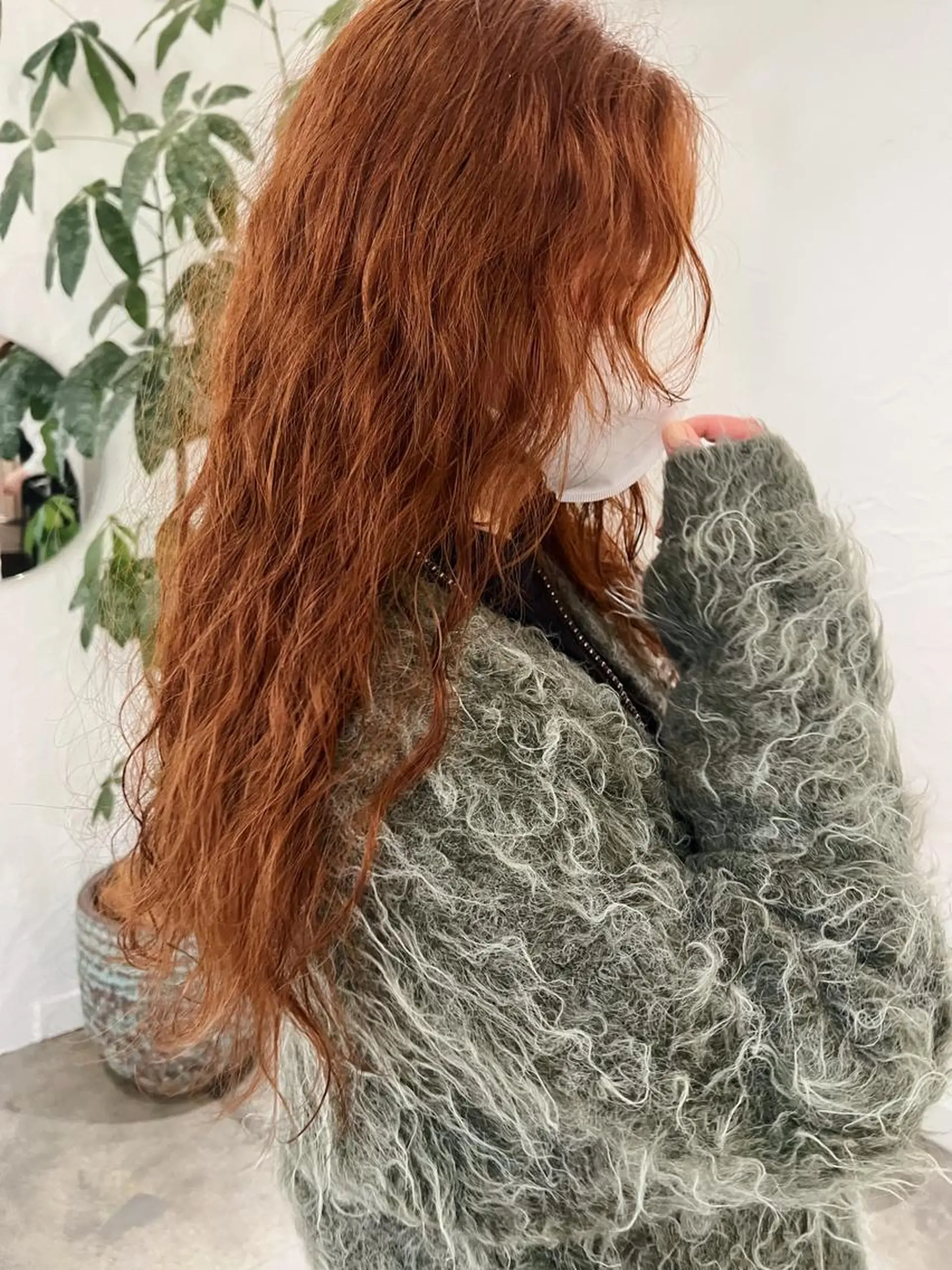 ロング カラー パーマ 藤原 怜央のヘアスタイル