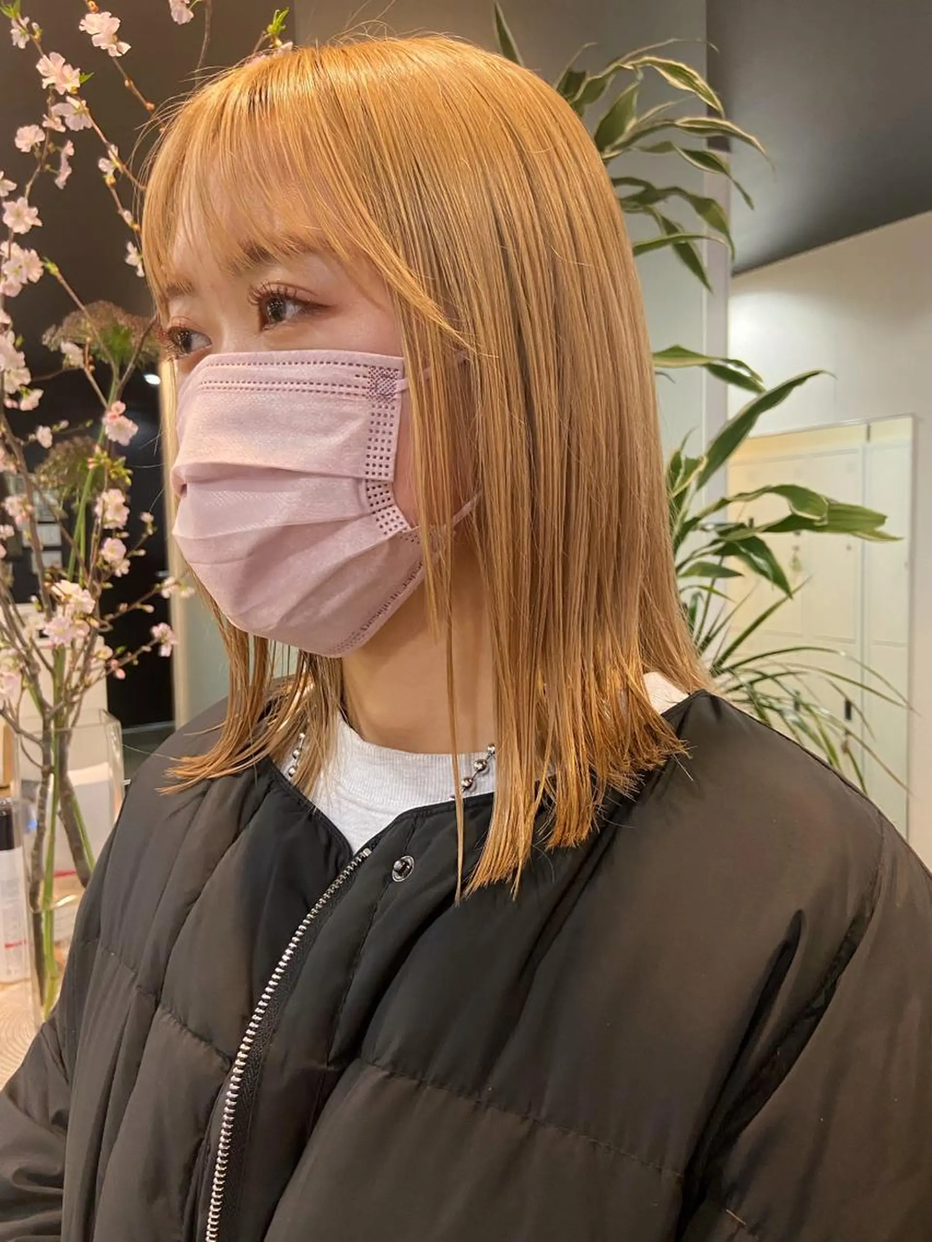 ミディアム カラー ベージュカラー ブロンド ブロンドベージュ 髪質改善・縮毛・ 艶髪カラー　Maruのヘアスタイル