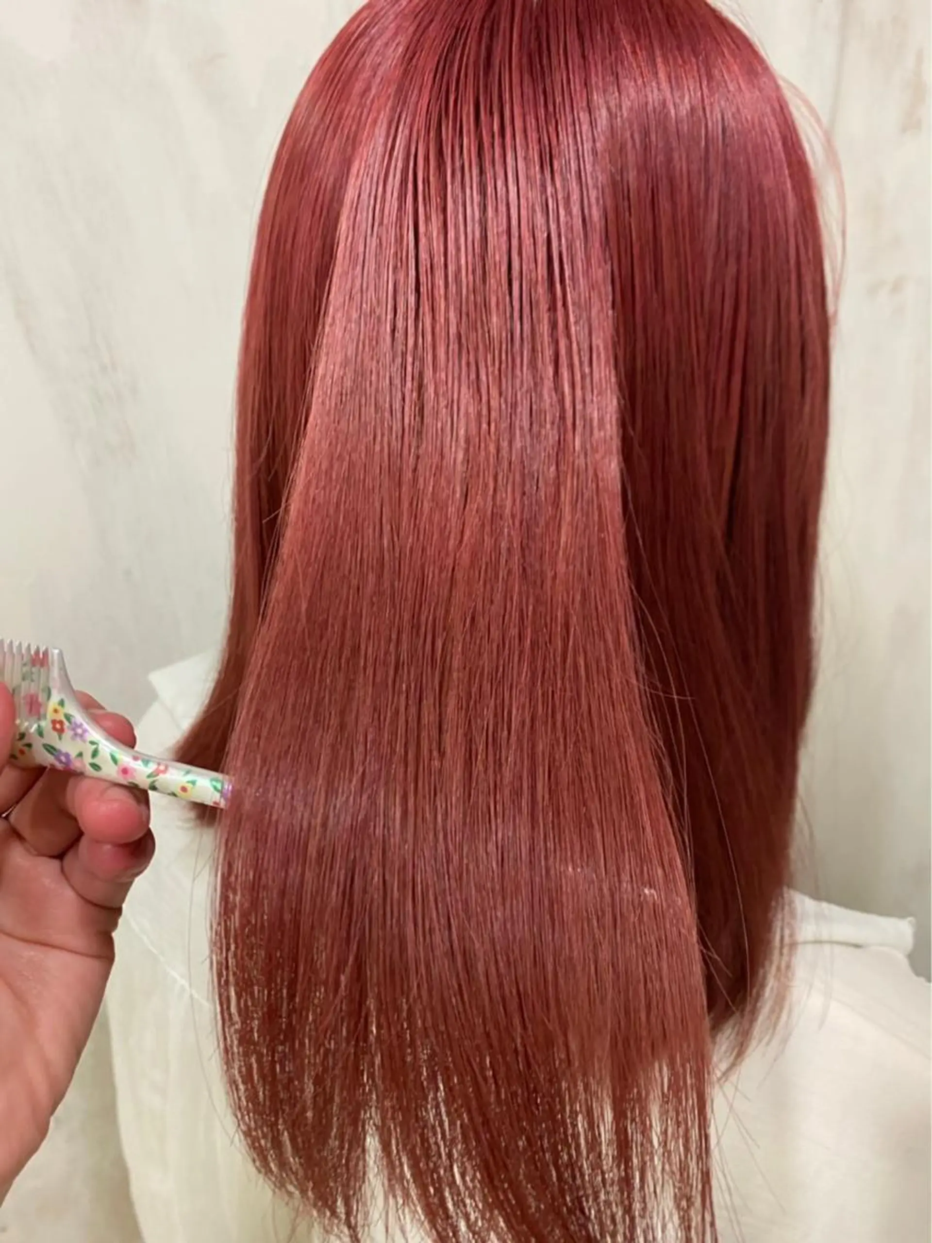 ミディアム カラー ブリーチ レッドカラー Aujuaソムリエ 🎨‎♡HARUのヘアスタイル