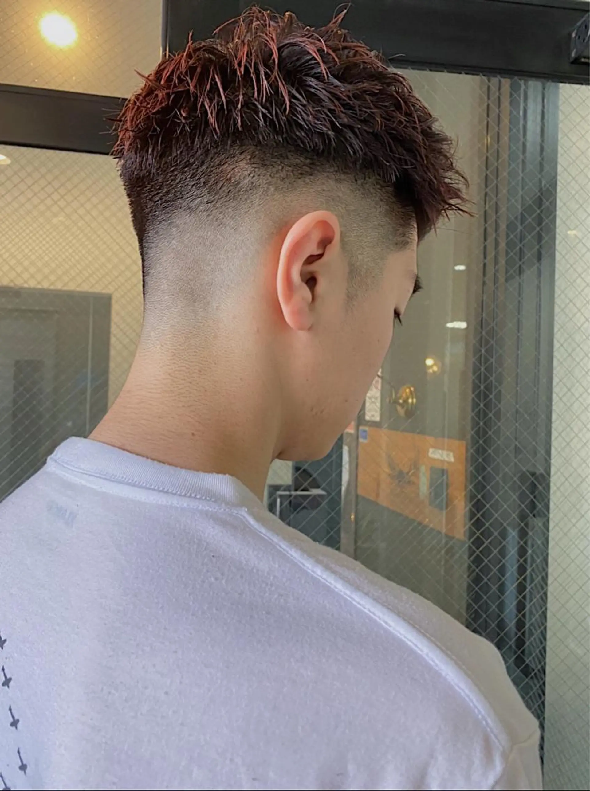 ショート メンズ フェードカット カット パーマ 🫧umu.🫧韓国 /レイヤー/ハッシュのヘアスタイル