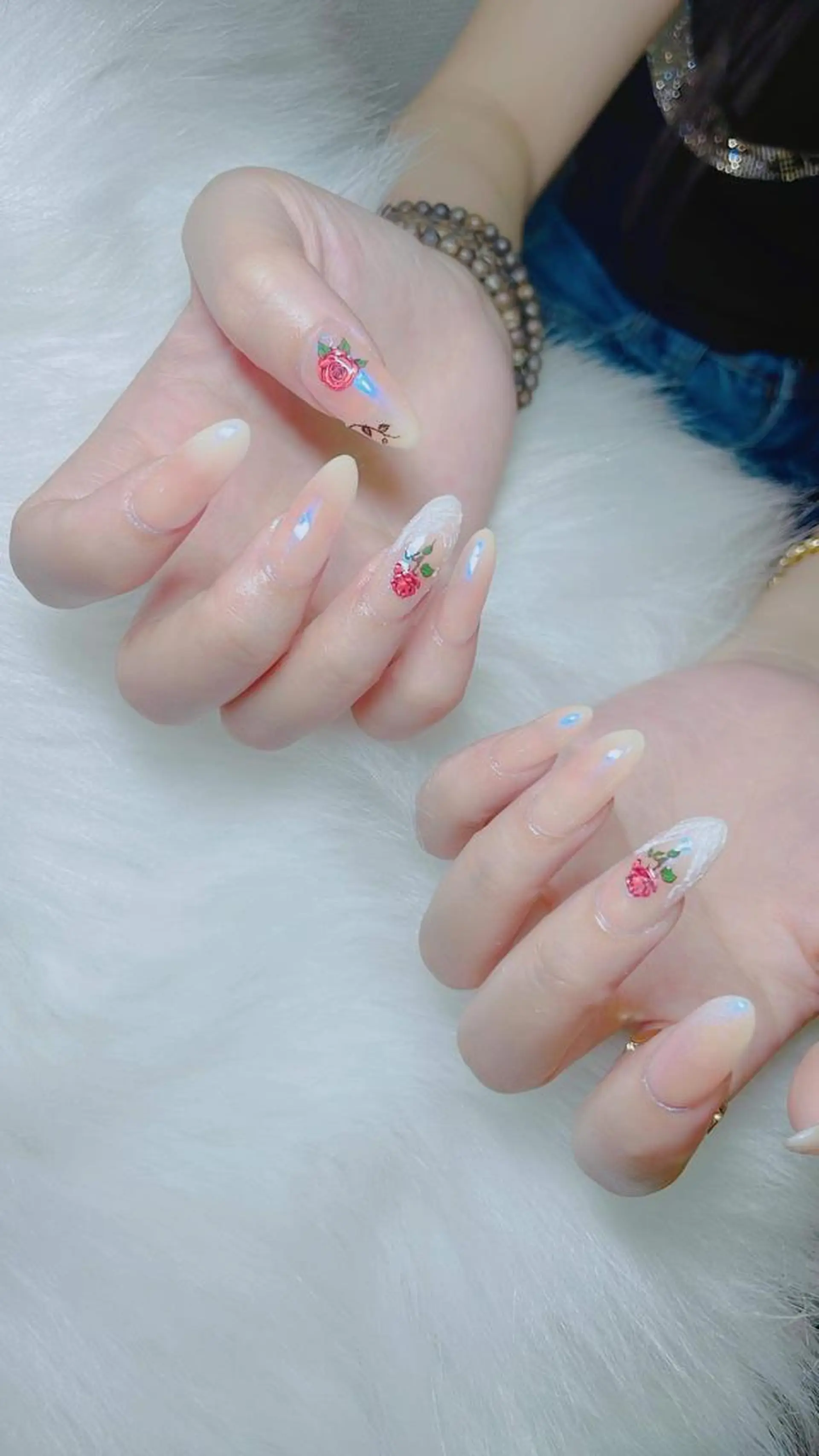 ネイル フレンチネイル ジェルネイル 韓国ネイル マグネットネイル 持ち込み Anh 高田馬場のネイルデザイン