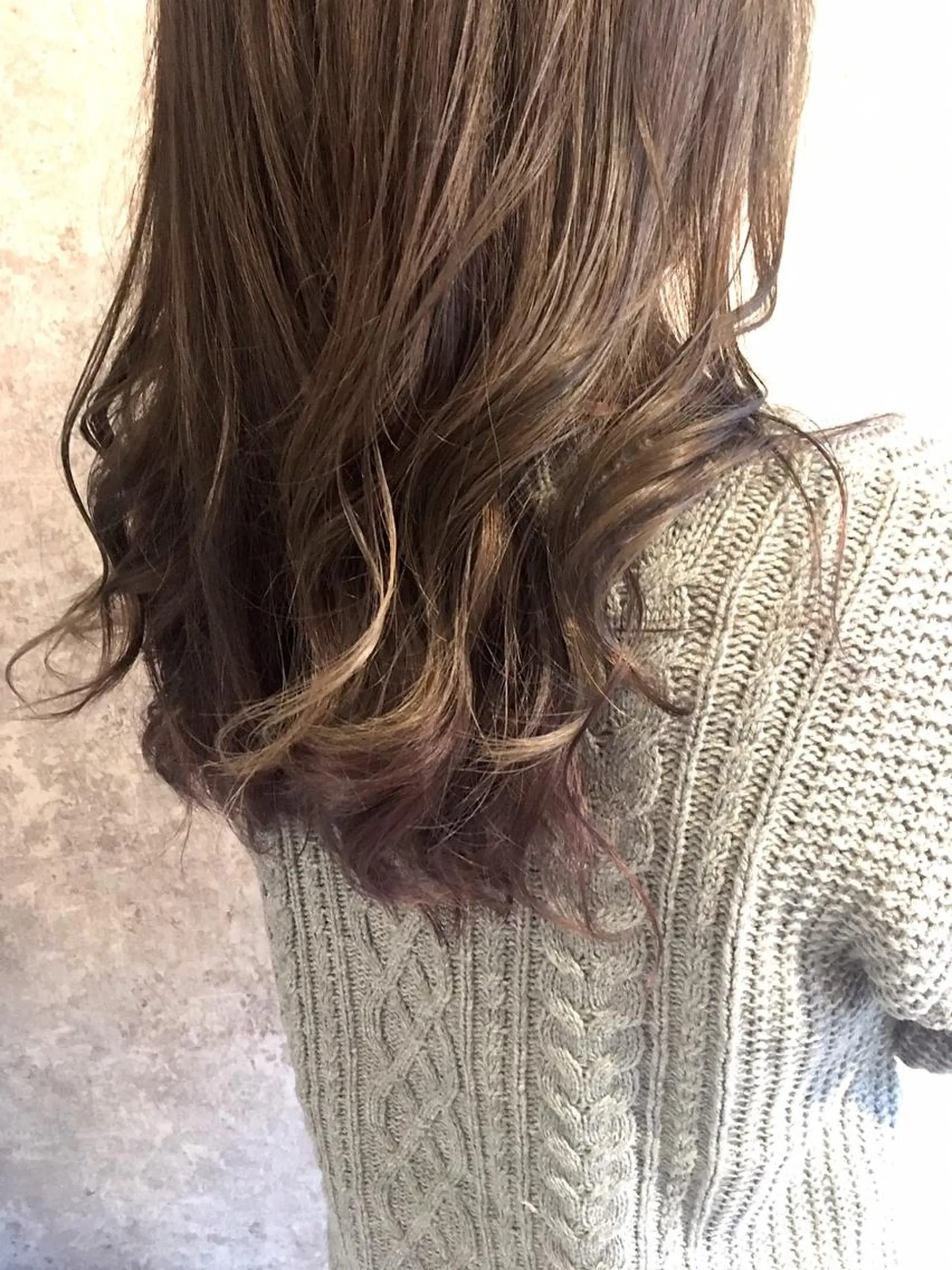 ミディアム カラー パーマ 小顔カット✨ 透明感カラー/村上のヘアスタイル