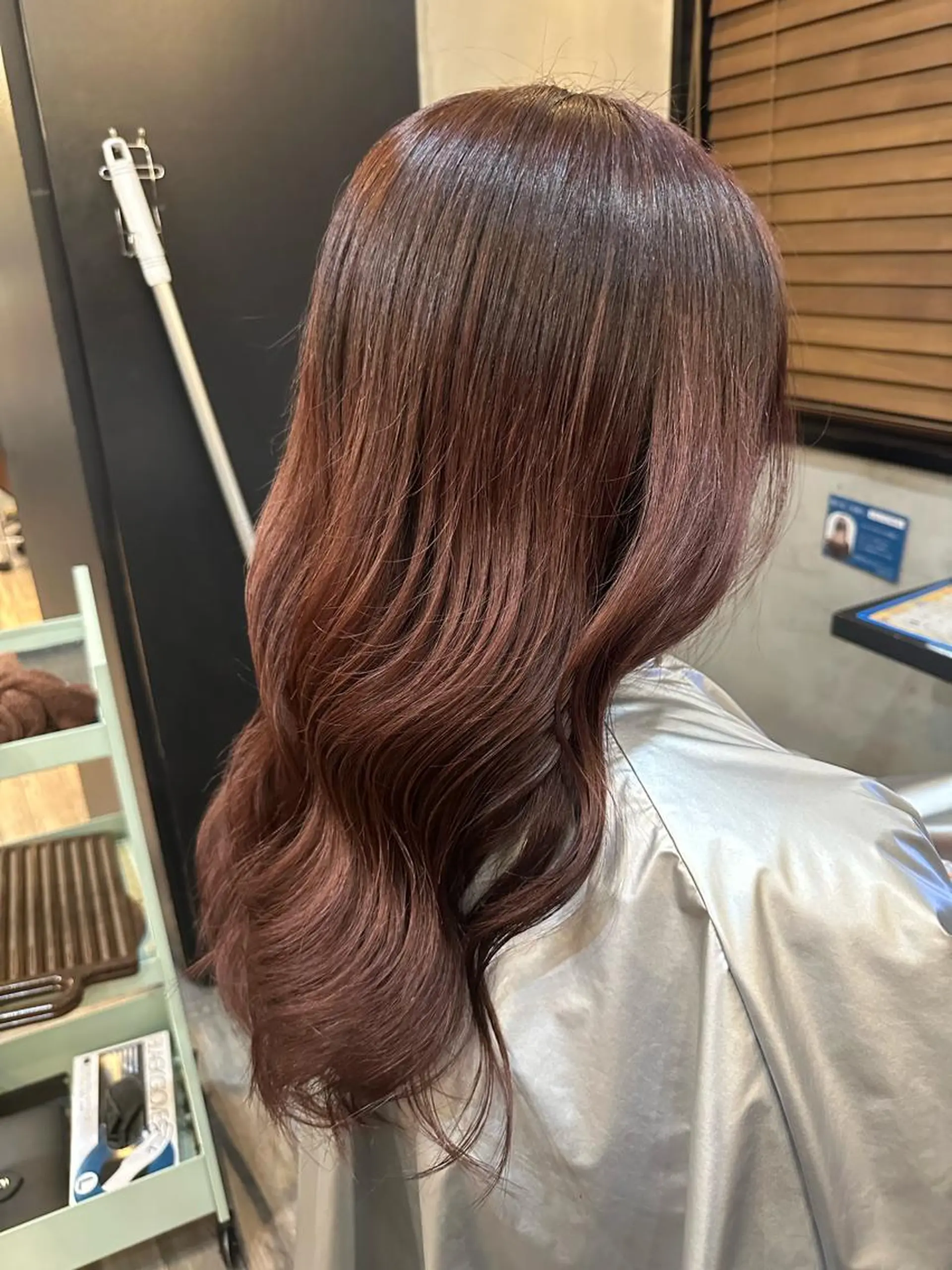 ロング ピンクブラウン カット ヘアカラー 宍倉 輝信のヘアスタイル