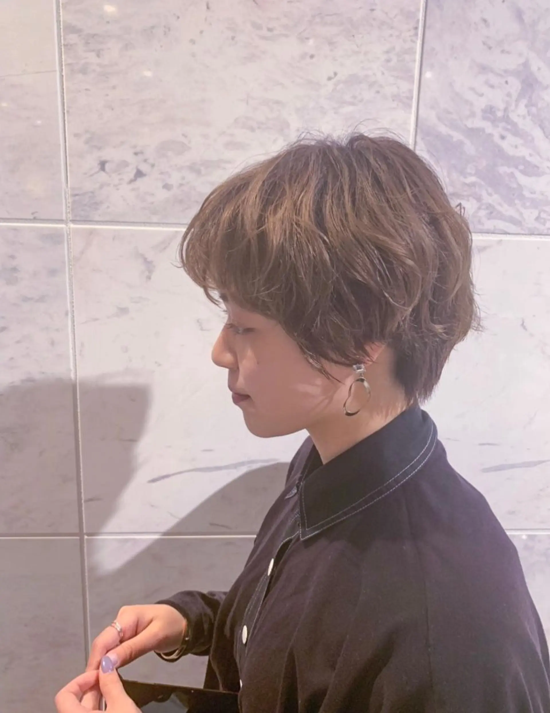 ショート カラー パーマ 立石 タテイシのヘアスタイル