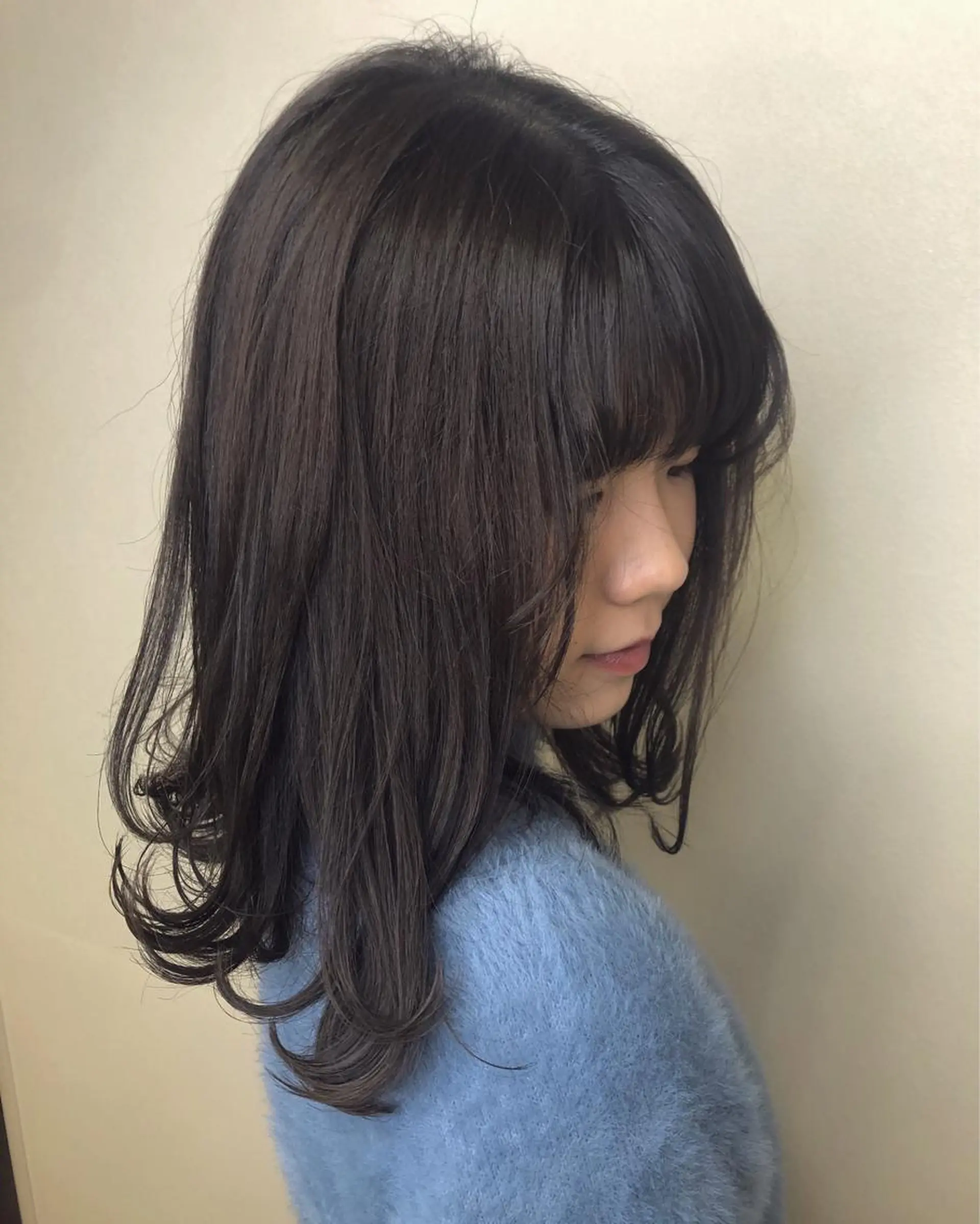ミディアム カラー ヘアアレンジ 透明感カラー ダークグレー ダークグレージュ グレージュ enurk店 🍋 M I K U  *のその他イメージ