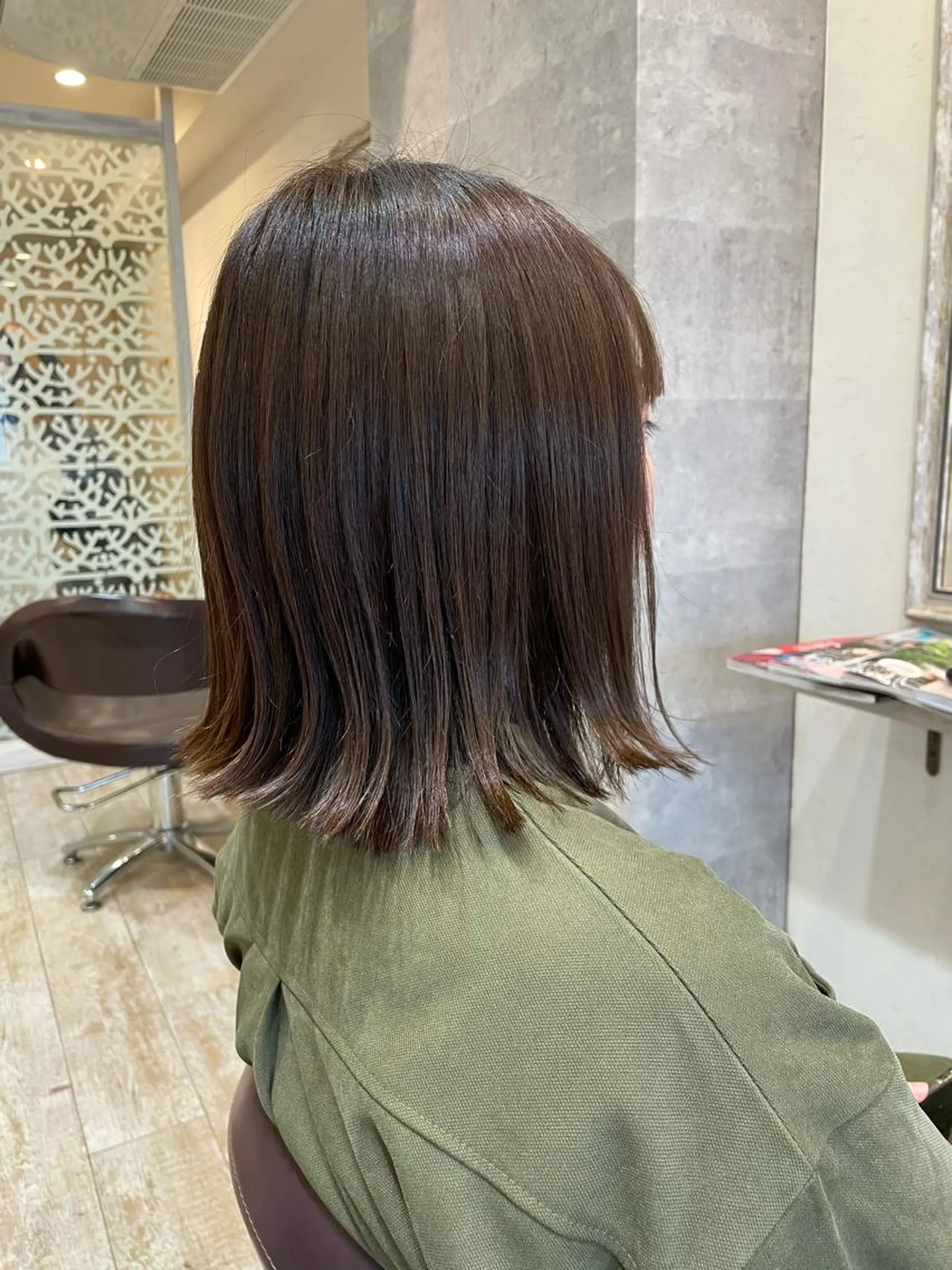 ミディアム カラー カット ヘアカラー Agu hair verse所属・小顔/似合わせカット 杉山莉菜のヘアスタイル