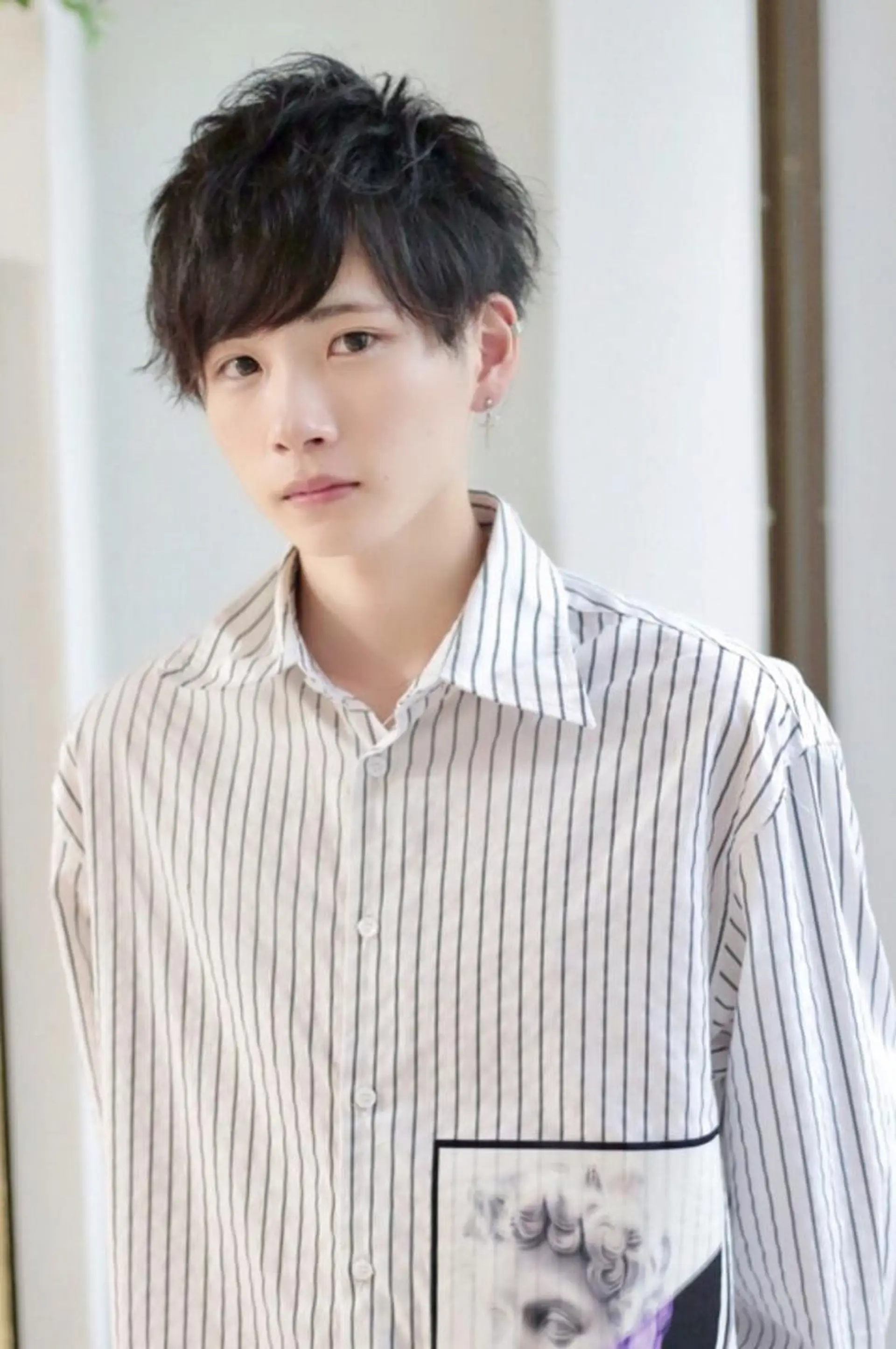 ショート パーマ メンズ 🌷韓国顔周りカット ×艶カラーaki🌷のヘアスタイル