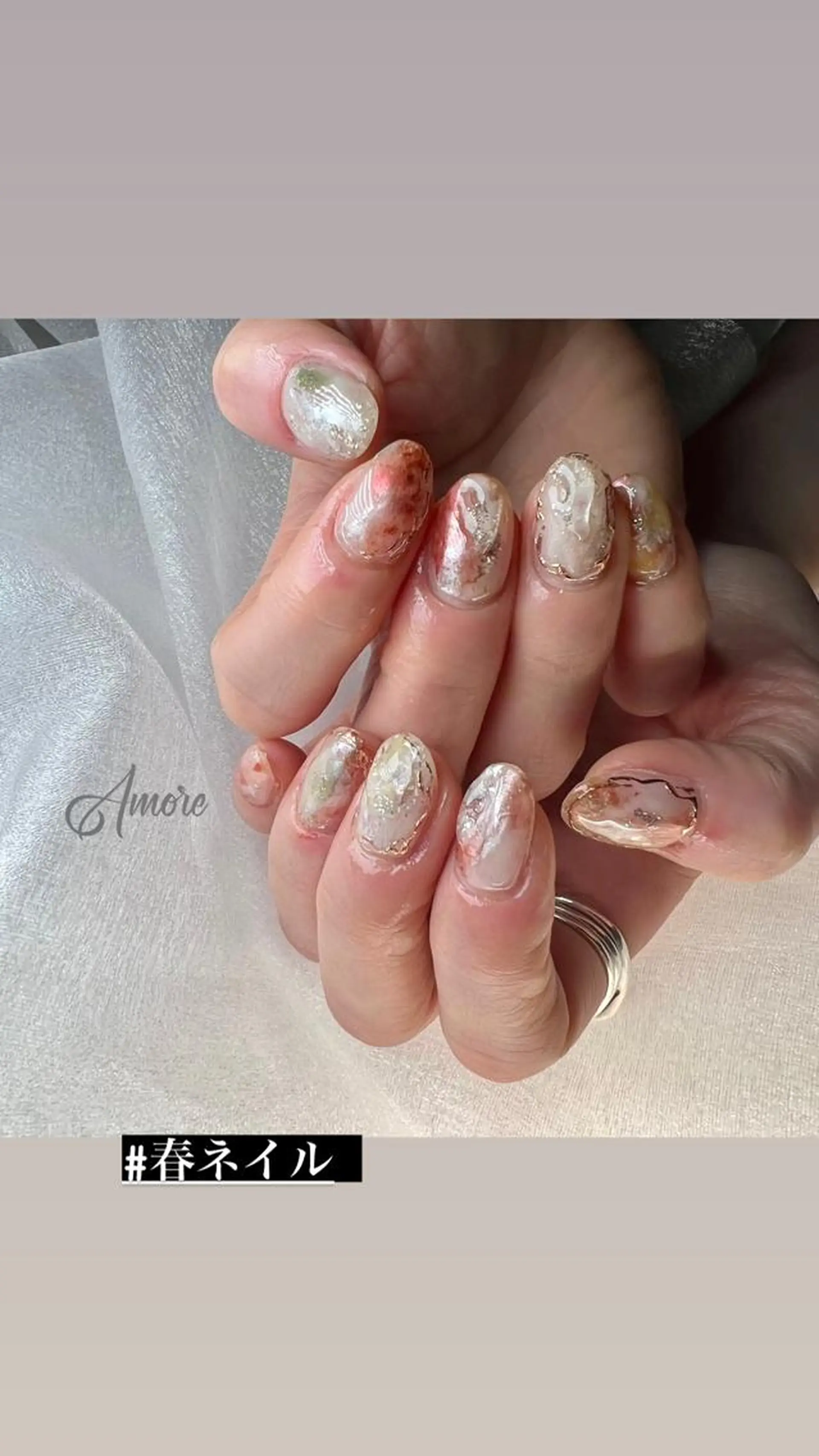 ネイル ジェルネイル 韓国ネイル ミラーネイル オフィスネイル パラジェル You kyehwaのネイルデザイン
