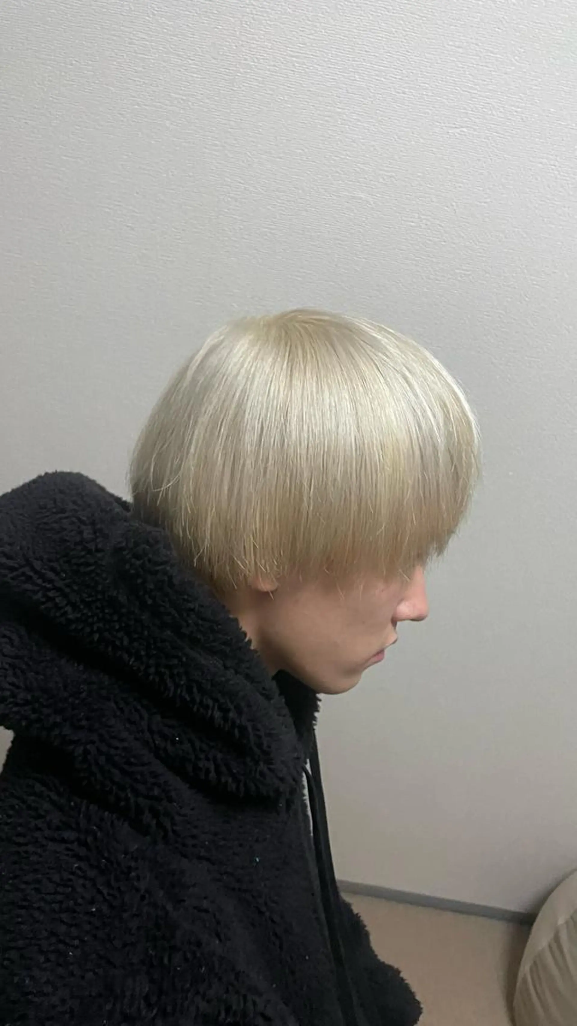 ショート カラー メンズ ブロンド ホワイトブロンド 🧸赤み消し🐾 ラベンダ/ミルクティのヘアスタイル