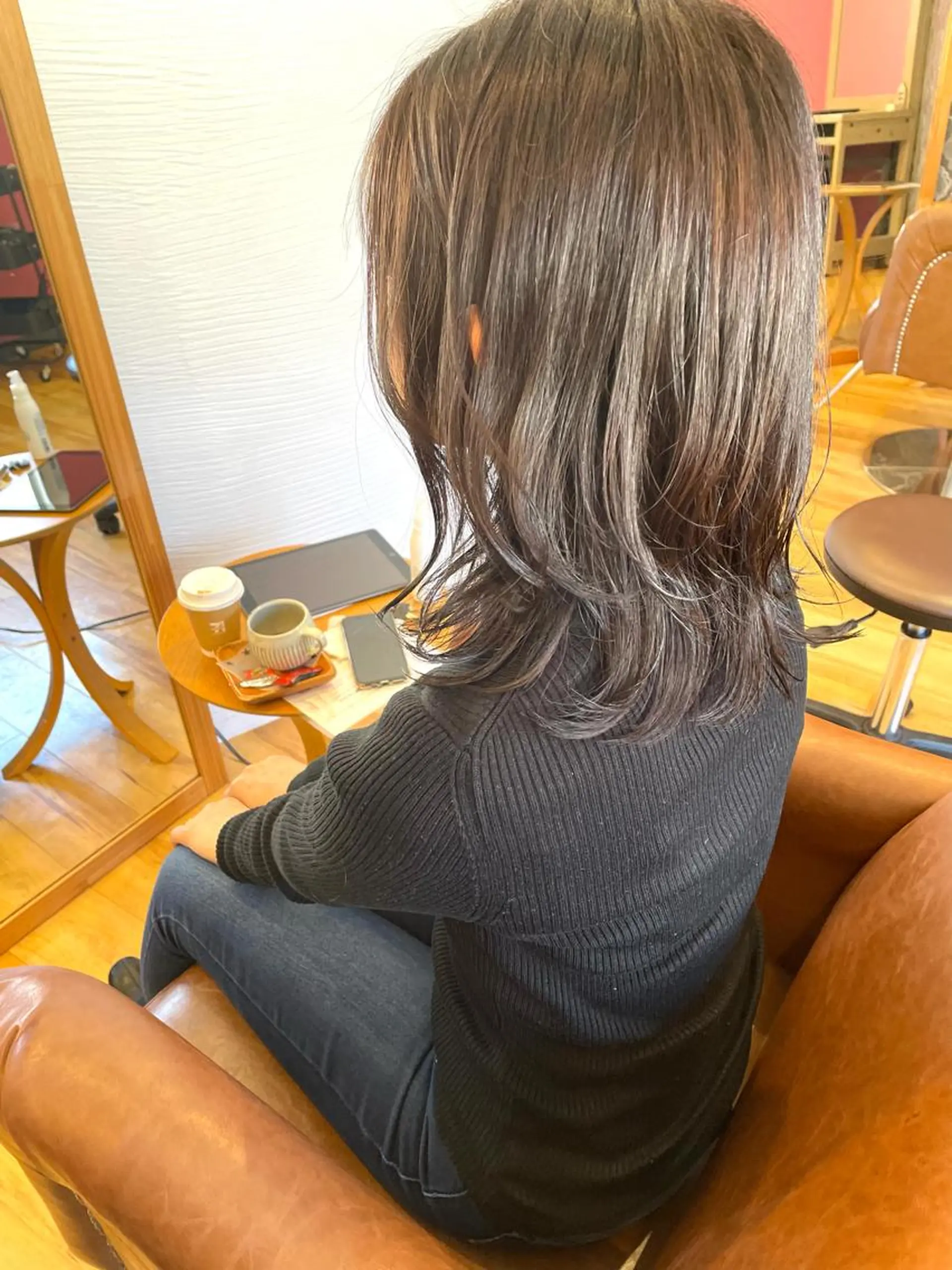 ミディアム カラー くびれヘア くびれレイヤー レイヤーカット カット ヘアカラー トリートメント ヘッドスパ 北九州美容室 🕊️わかな✂︎のヘアスタイル