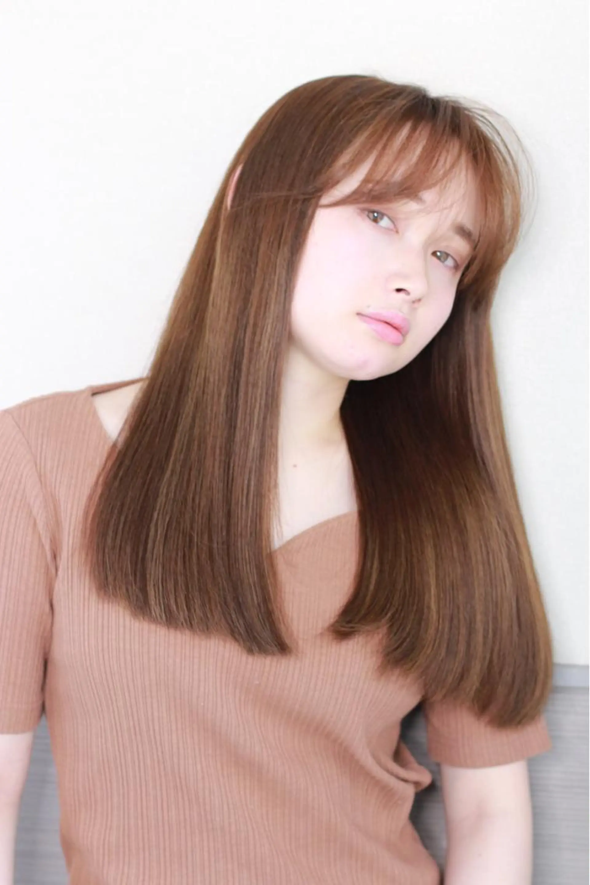 ロング カラー カット 縮毛矯正 💙美髪救世主💙 関華蓮のヘアスタイル