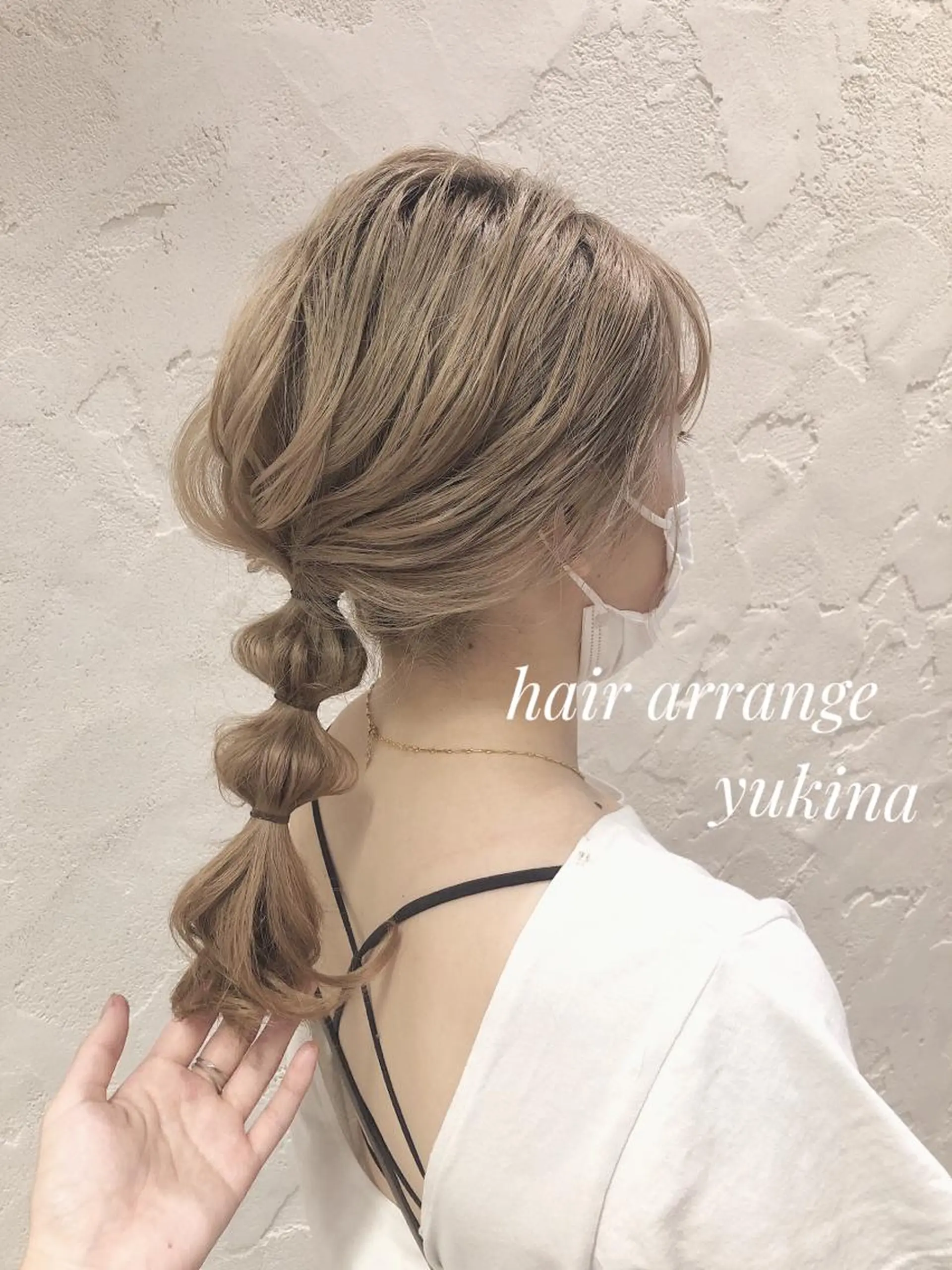 ミディアム お団子ヘア ヘアセット ✨透明感ケアカラー✨ 長野ゆきなのヘアスタイル