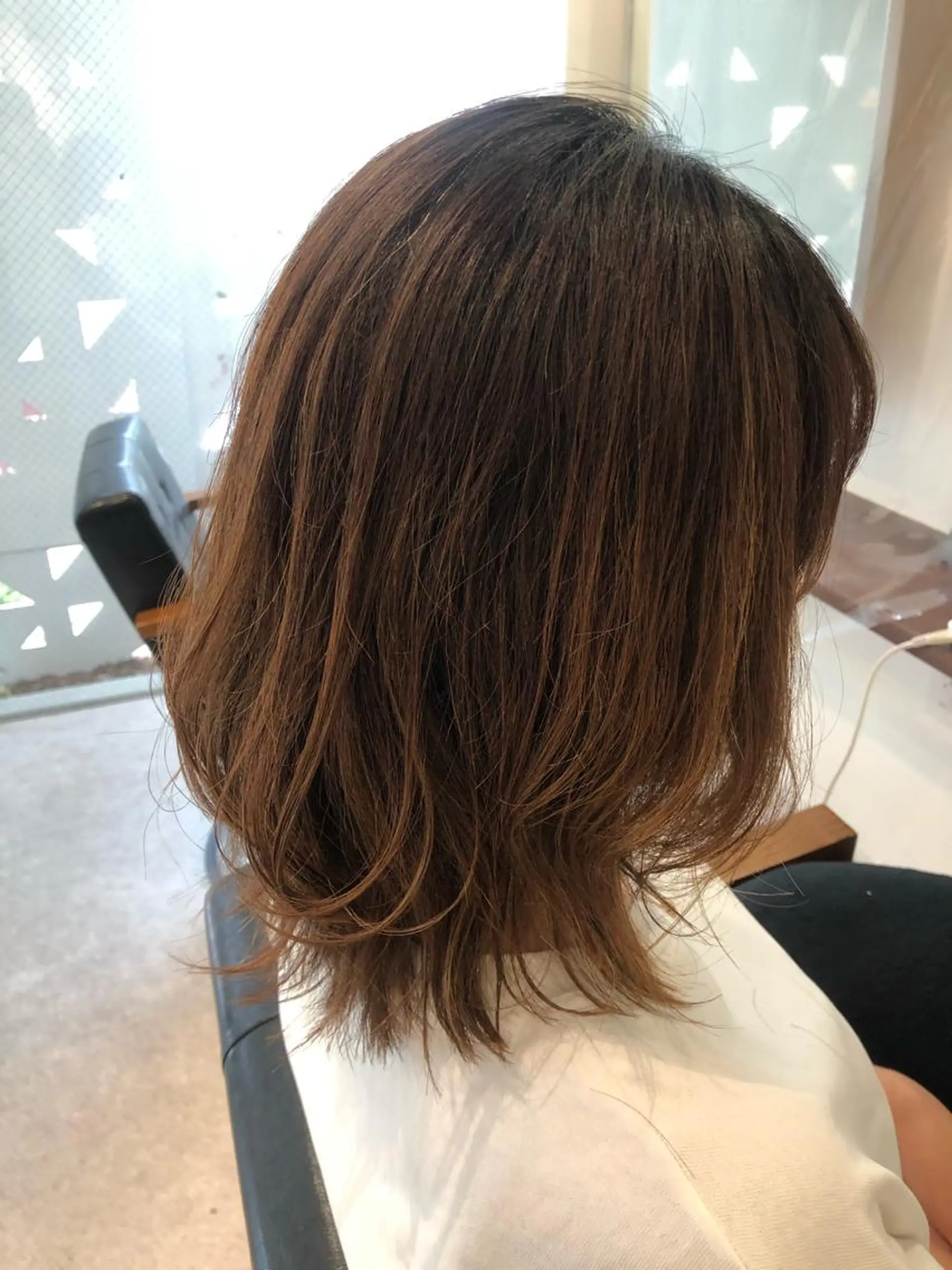 ミディアム 髪質改善✨️透明感カ ラー✧*。山下さいみのヘアスタイル