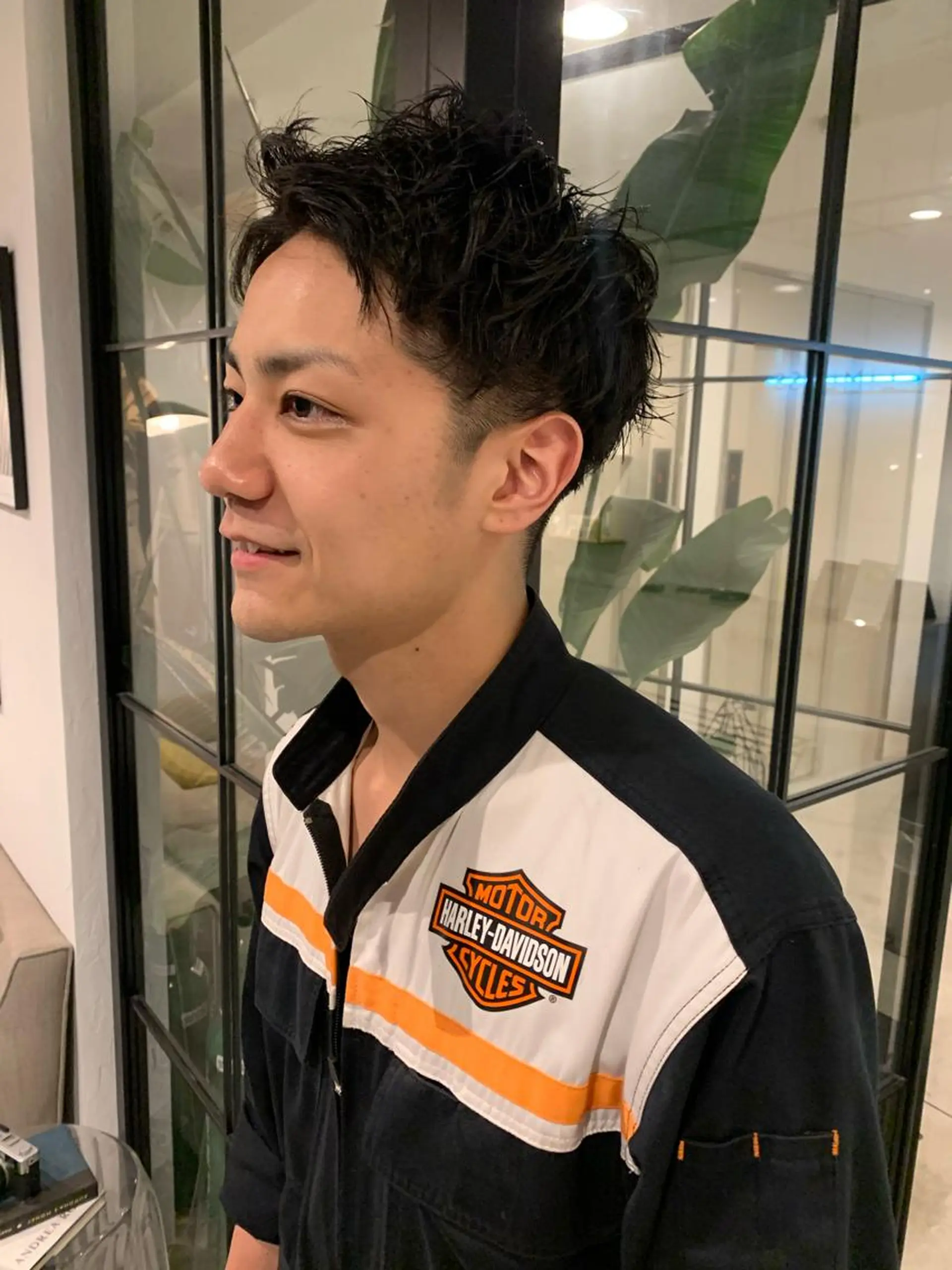 ショート パーマ メンズ ピンクベージュ/新潟 万代/高橋桃葉🍑のヘアスタイル