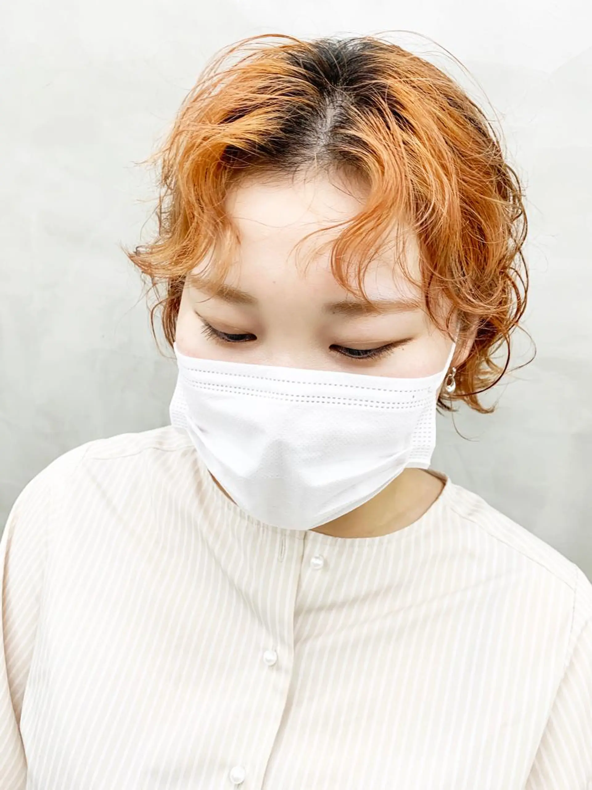 カラー ベージュカラー ブリーチ ブラウンカラー コーラルベージュ オレンジ ヘッドスパ (女性限定)🍋モエのヘアスタイル