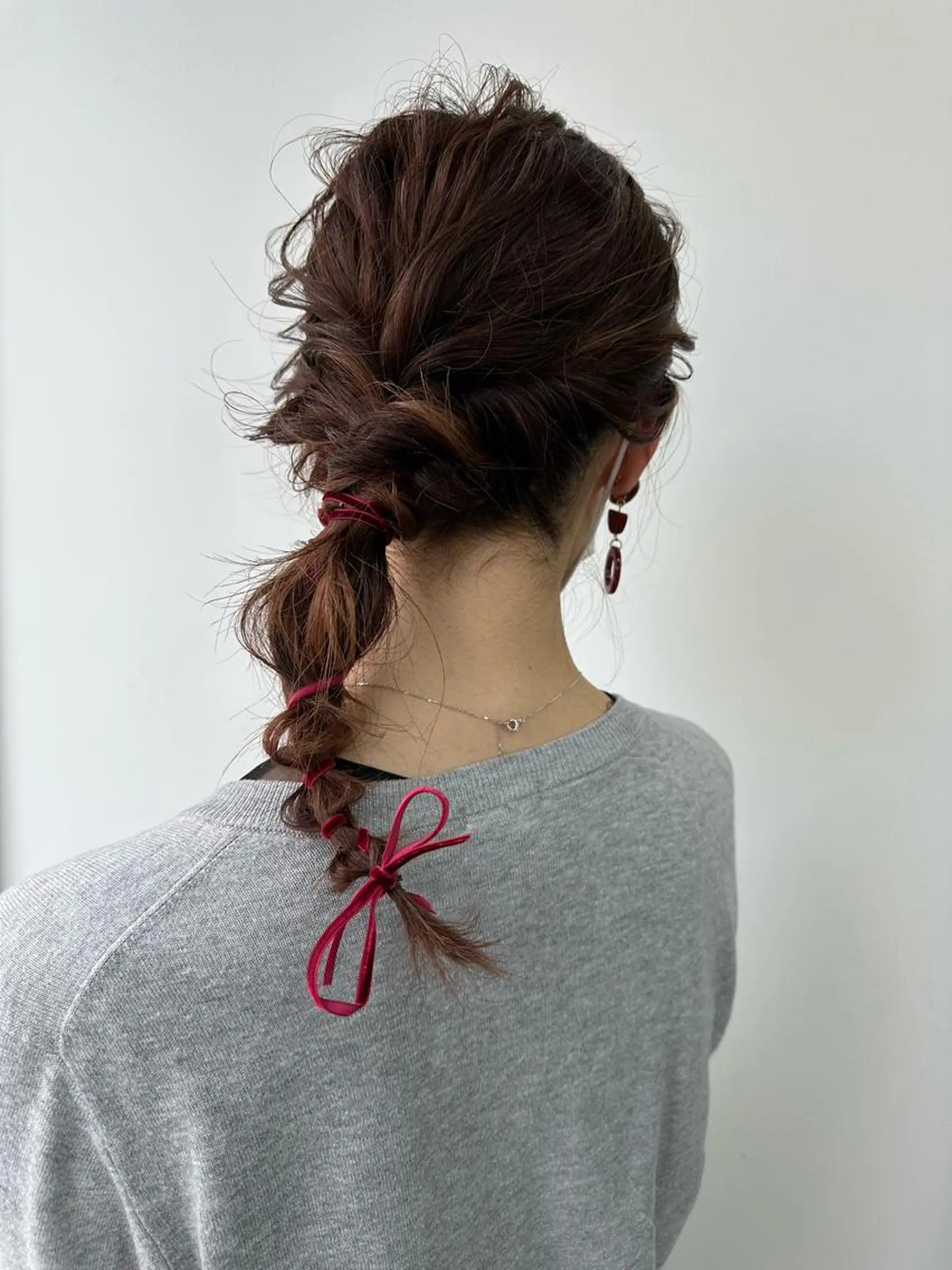 セミロング パーマ ヘアアレンジ ショートボブ セミロングパーマ ボブ 髪質改善 韓国風ヘア alu/心斎橋大阪 ボブ/ブリーチなしのヘアスタイル