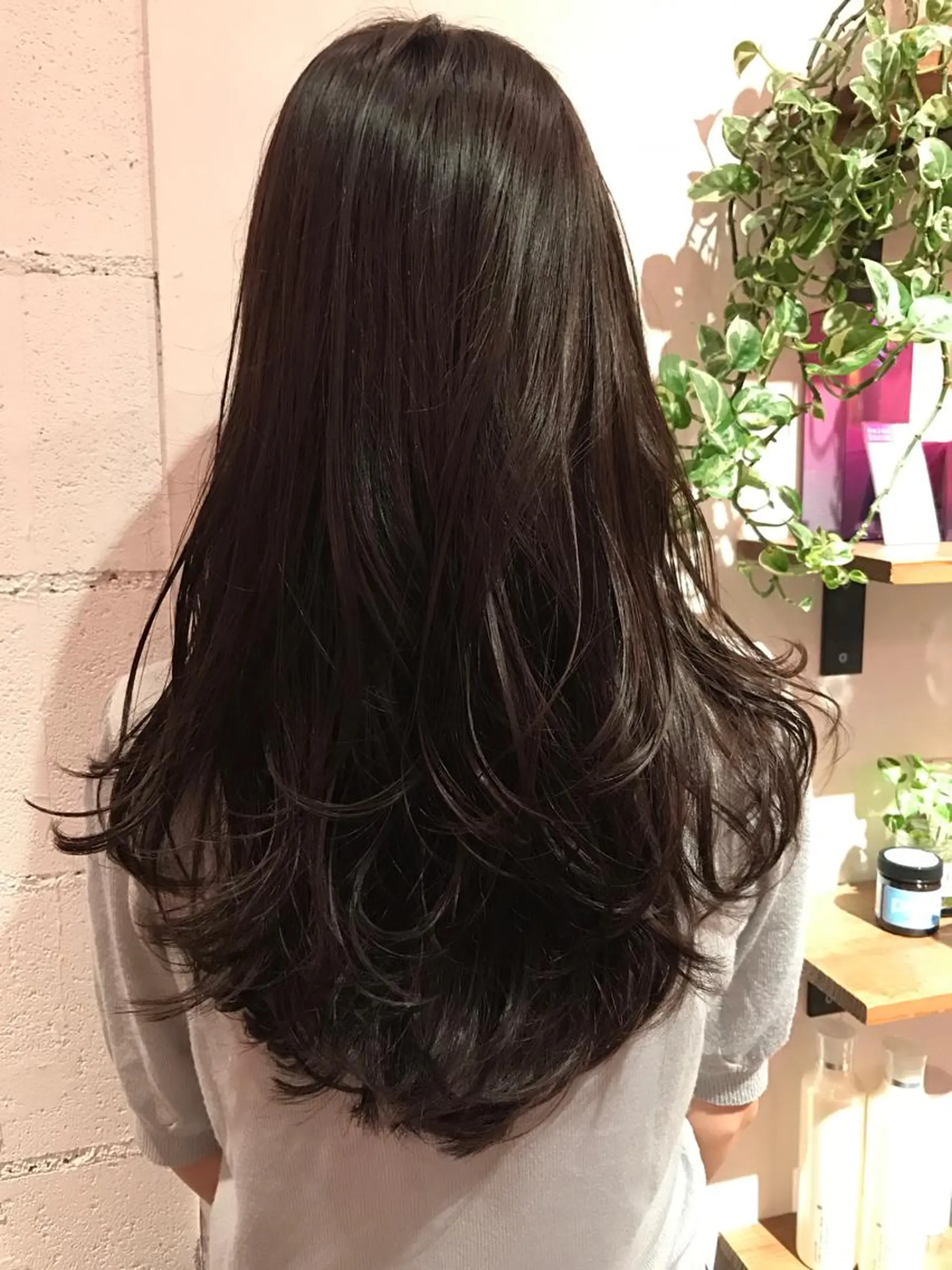 ロング カラー ブルーカラー ブルージュ 透明感カラー レイヤーカット ロング emme エミィ/立川のヘアスタイル