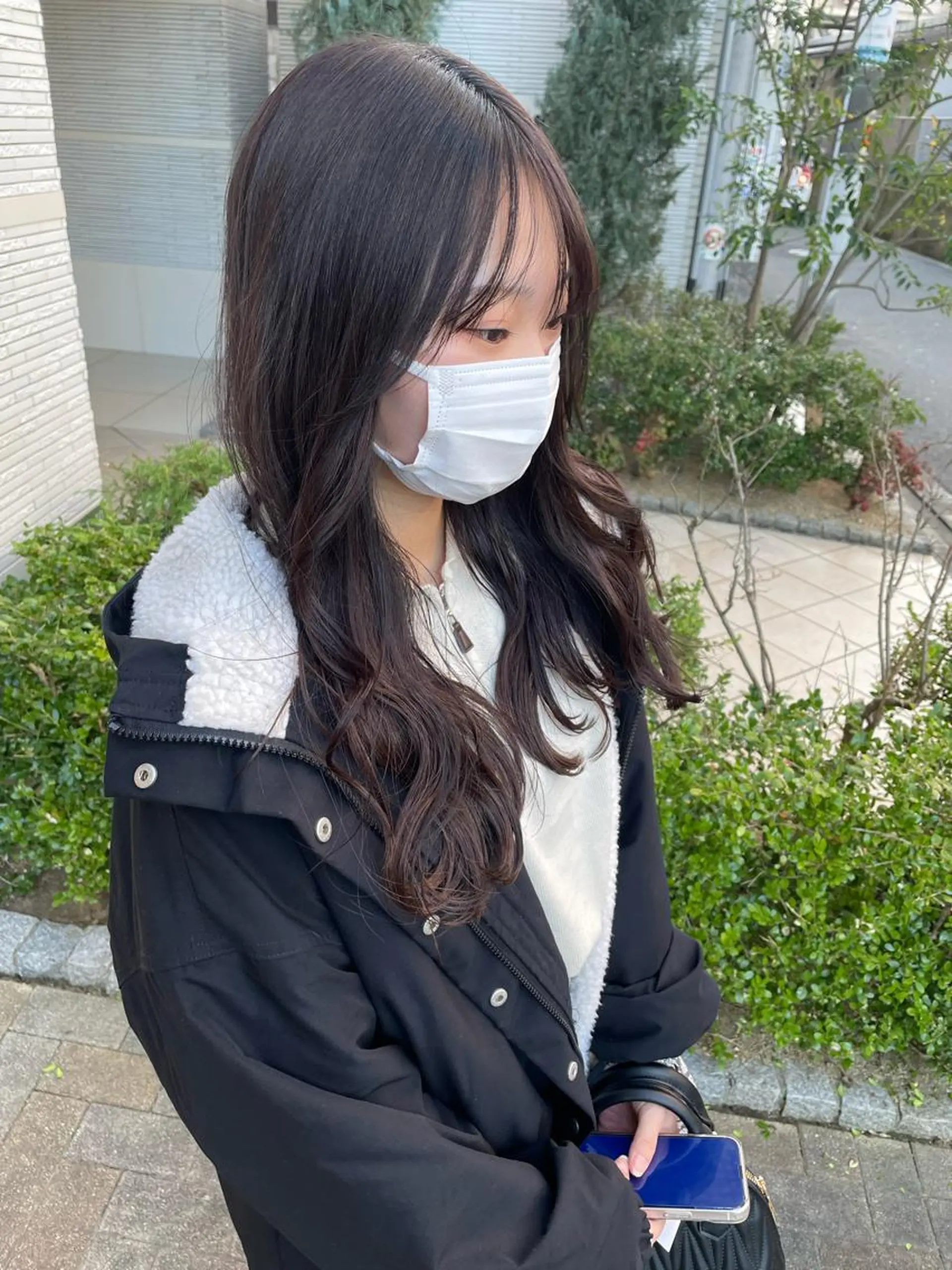 ロング ピンクブラウン 亀川蓮 Agu hairのヘアスタイル
