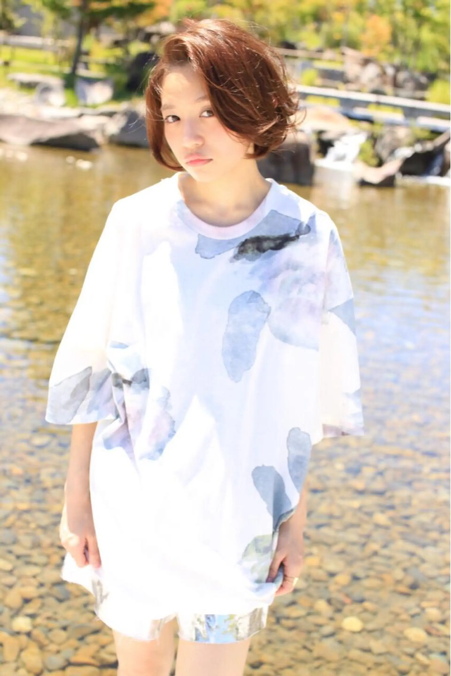 ショート ショートボブ ボブ かきあげバング ショートヘア Amour二子玉川/ 髪質改善サロンのヘアスタイル