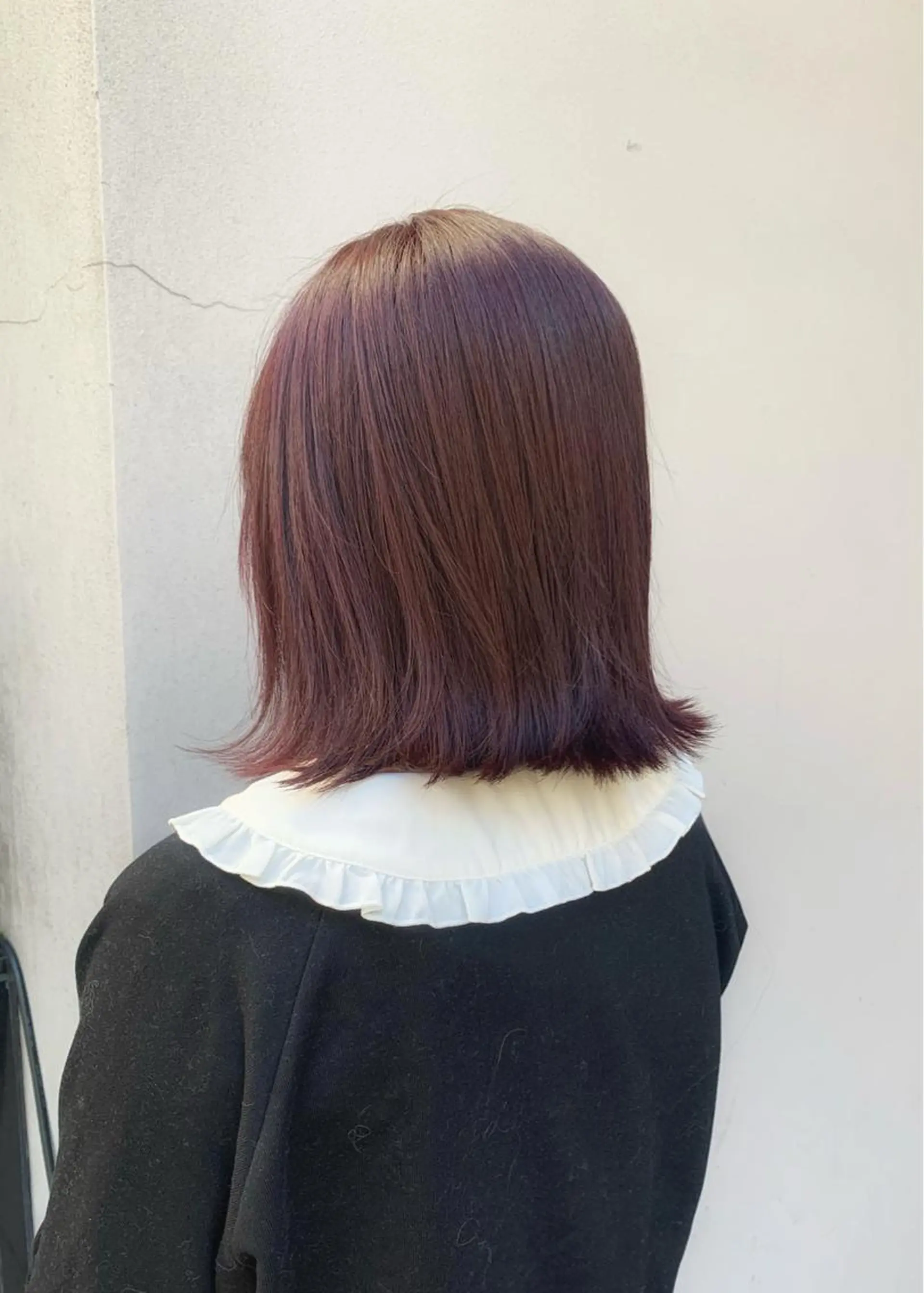 ミディアム カラー ローズカラー 矢野 晃平のヘアスタイル