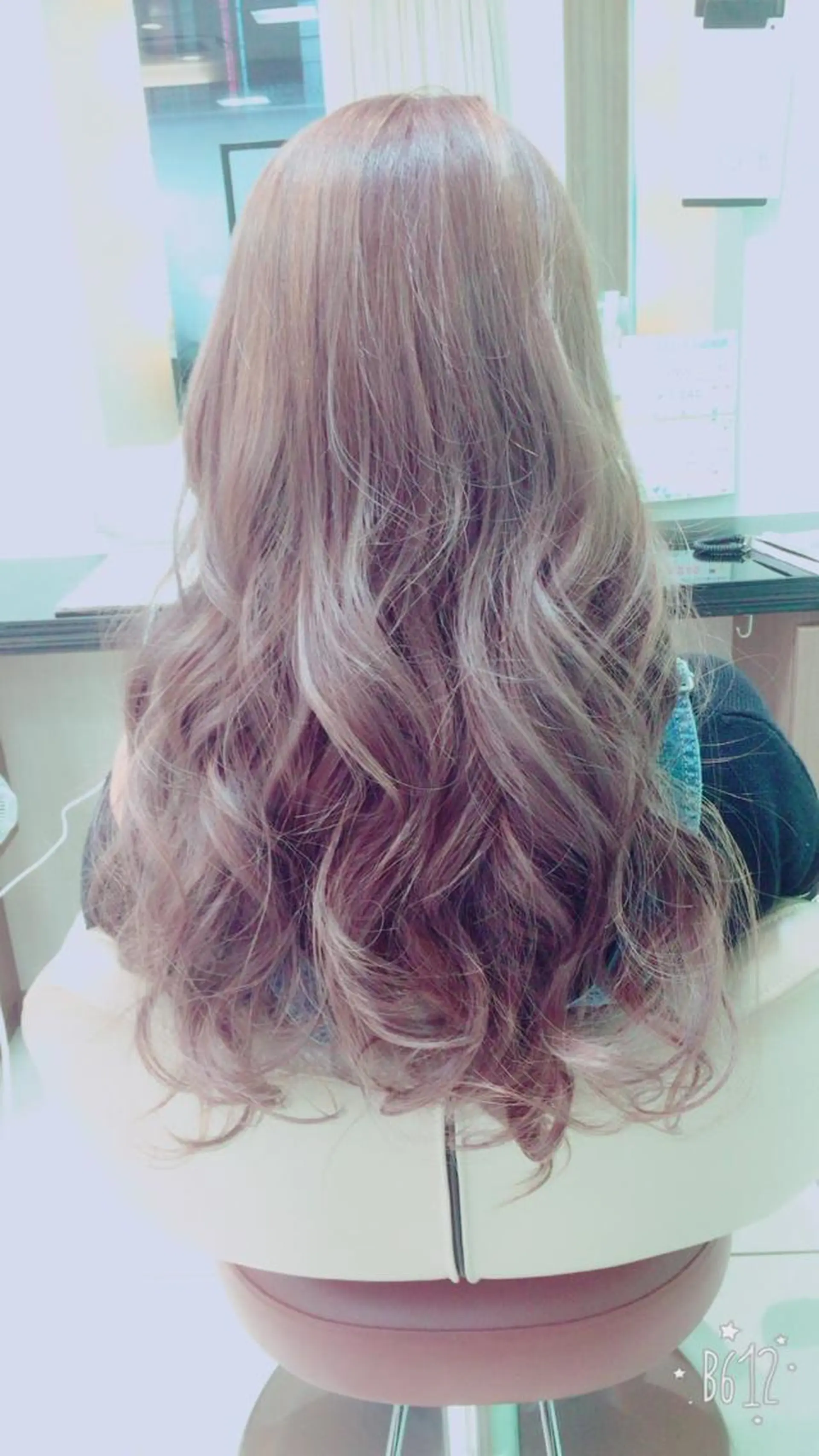 ロング カラー アッシュ 透明感カラー ダブルカラー ラベンダーカラー 外国人風カラー 船戸 靖子のヘアスタイル