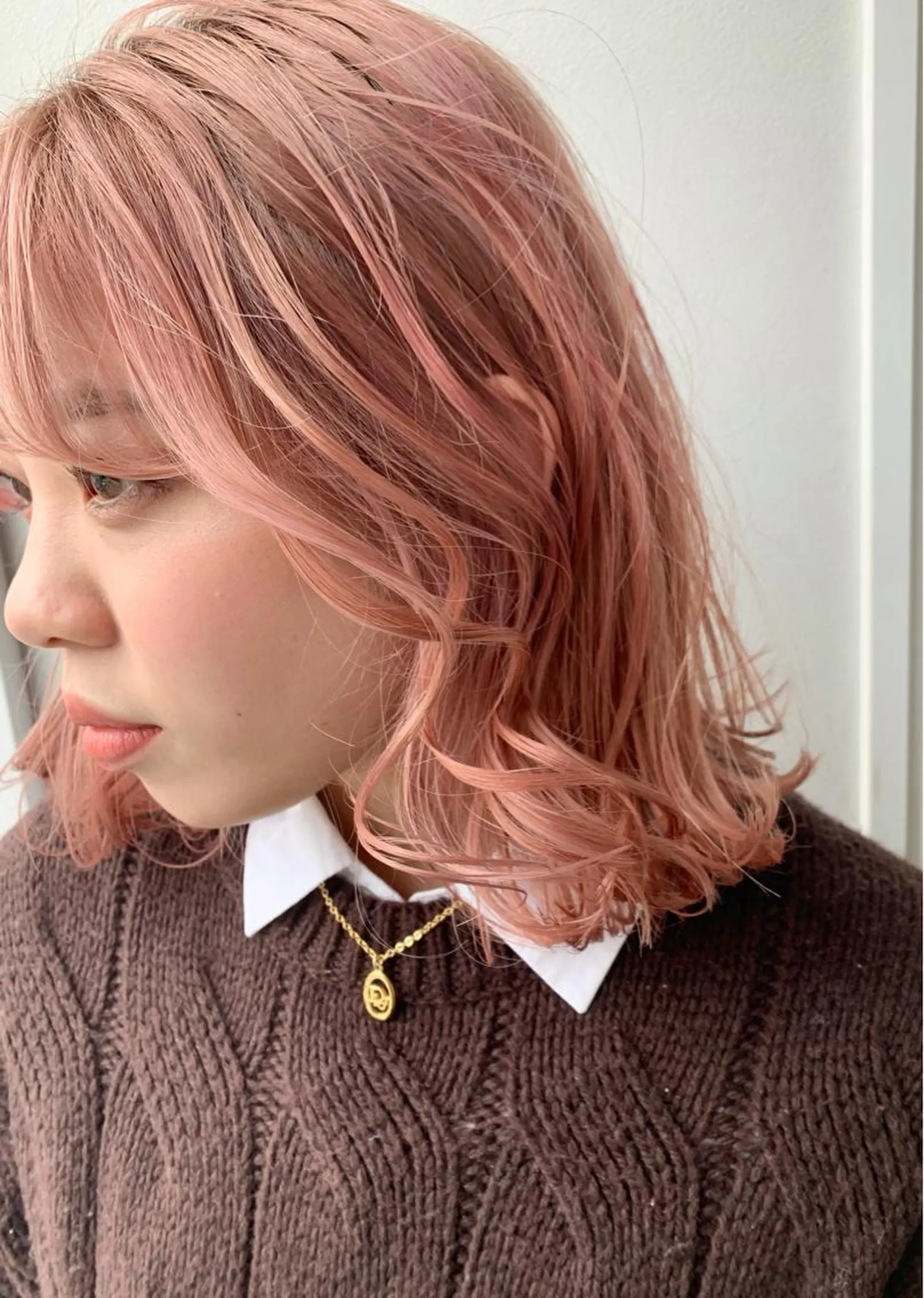 ミディアム 髪質改善 赤み消しカラー山本のヘアスタイル