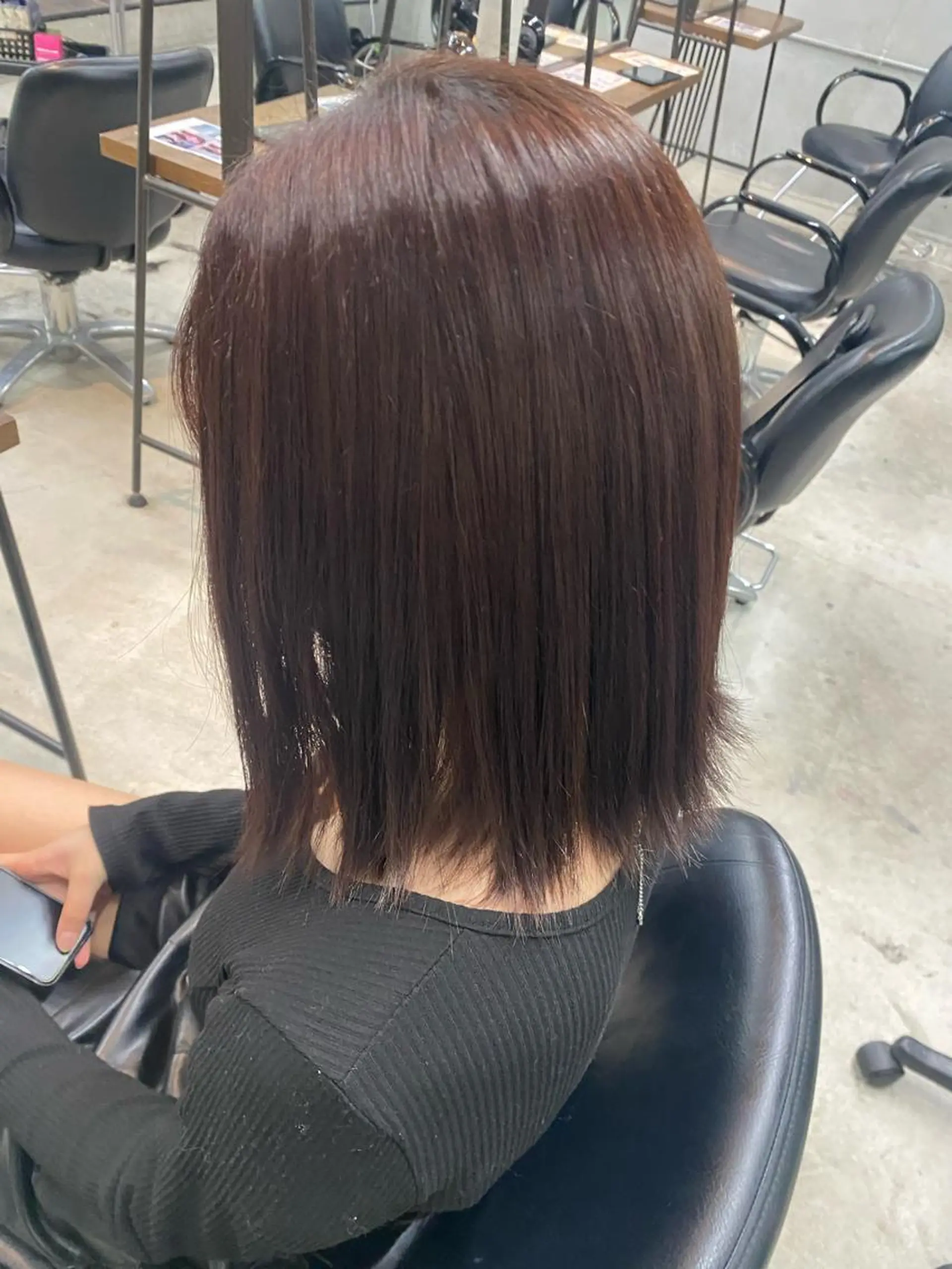 カラー ブリーチ ブラウンカラー ブリーチなしカラー ピンクカラー 藤永 みくのヘアスタイル