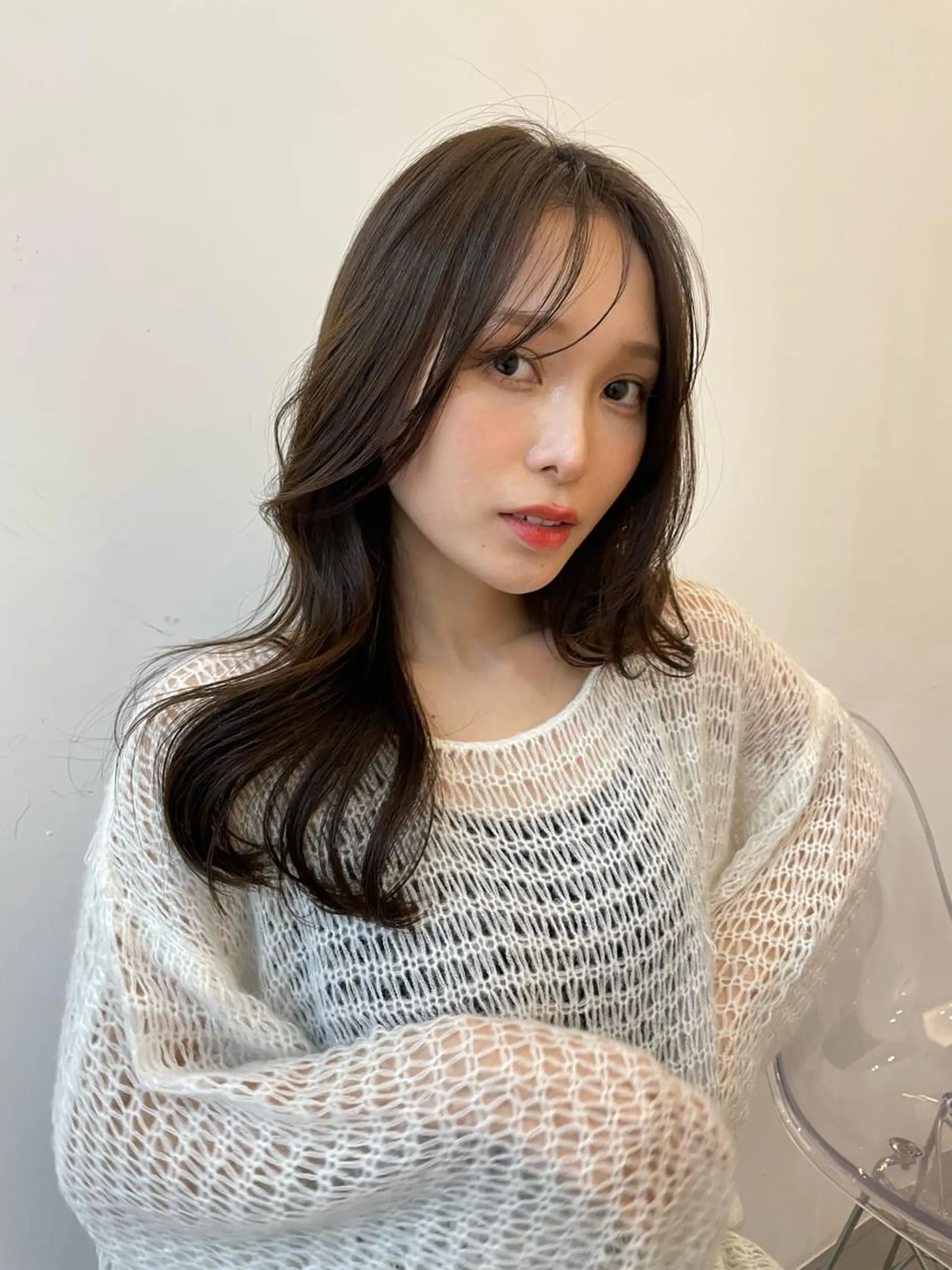 ロング カラー 韓国風ヘア レイヤーカット 佐原 里奈のヘアスタイル