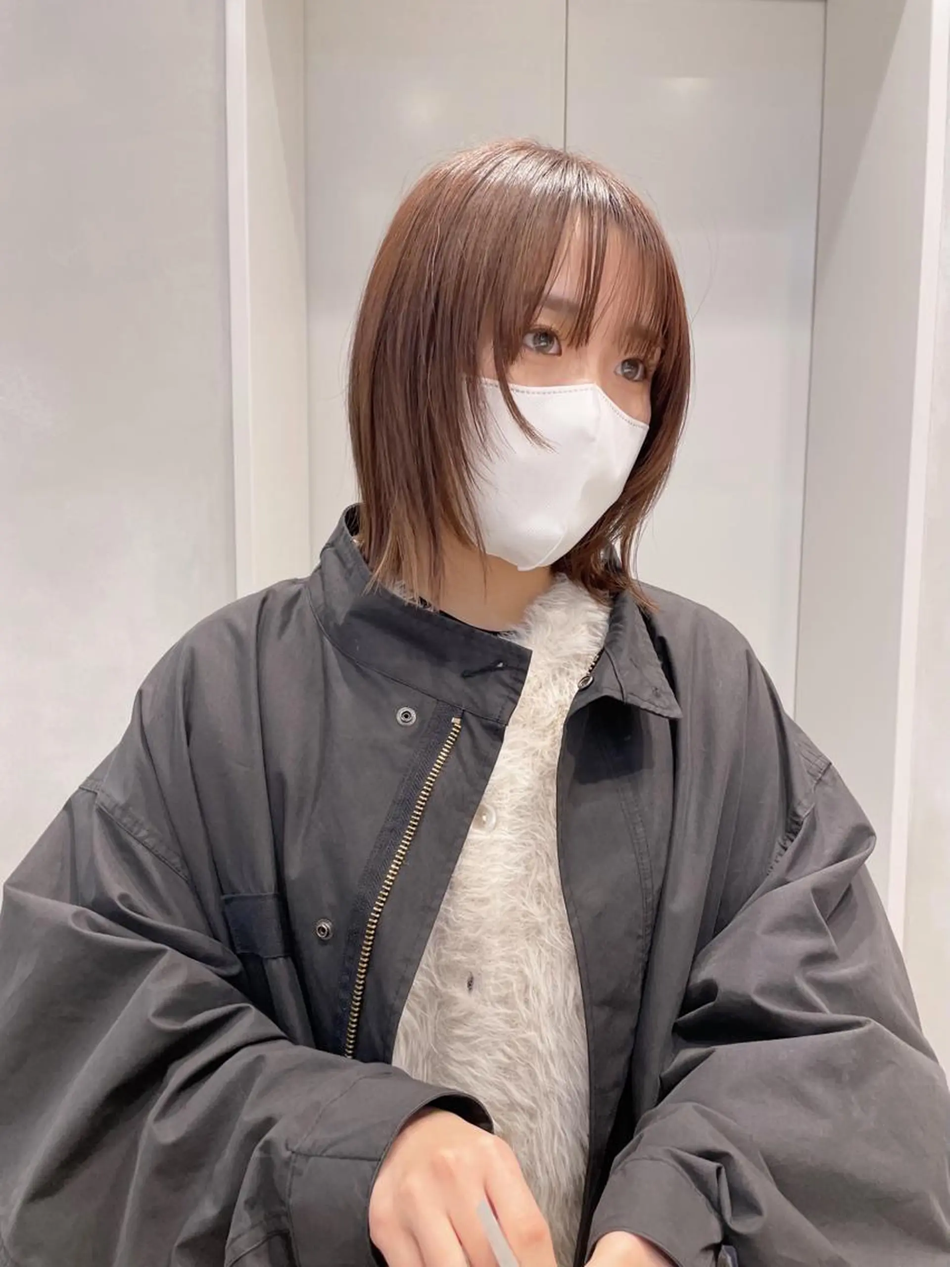 ミディアム カラー 青木 優歩のヘアスタイル