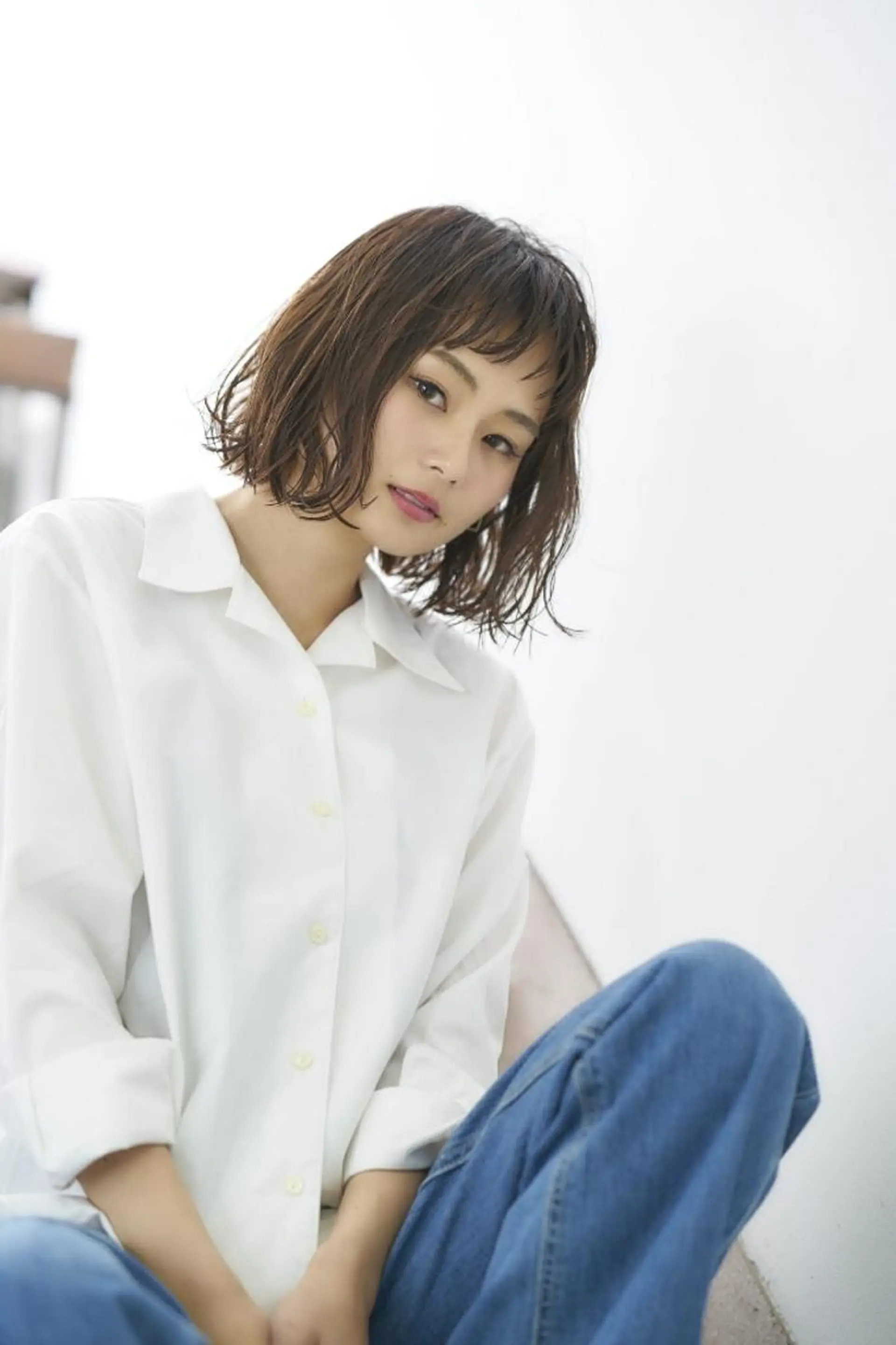 ミディアム パーマ カラー カット ヘッドスパ 🐱higajo🐱 比嘉門(ヒガジョウ)のヘアスタイル