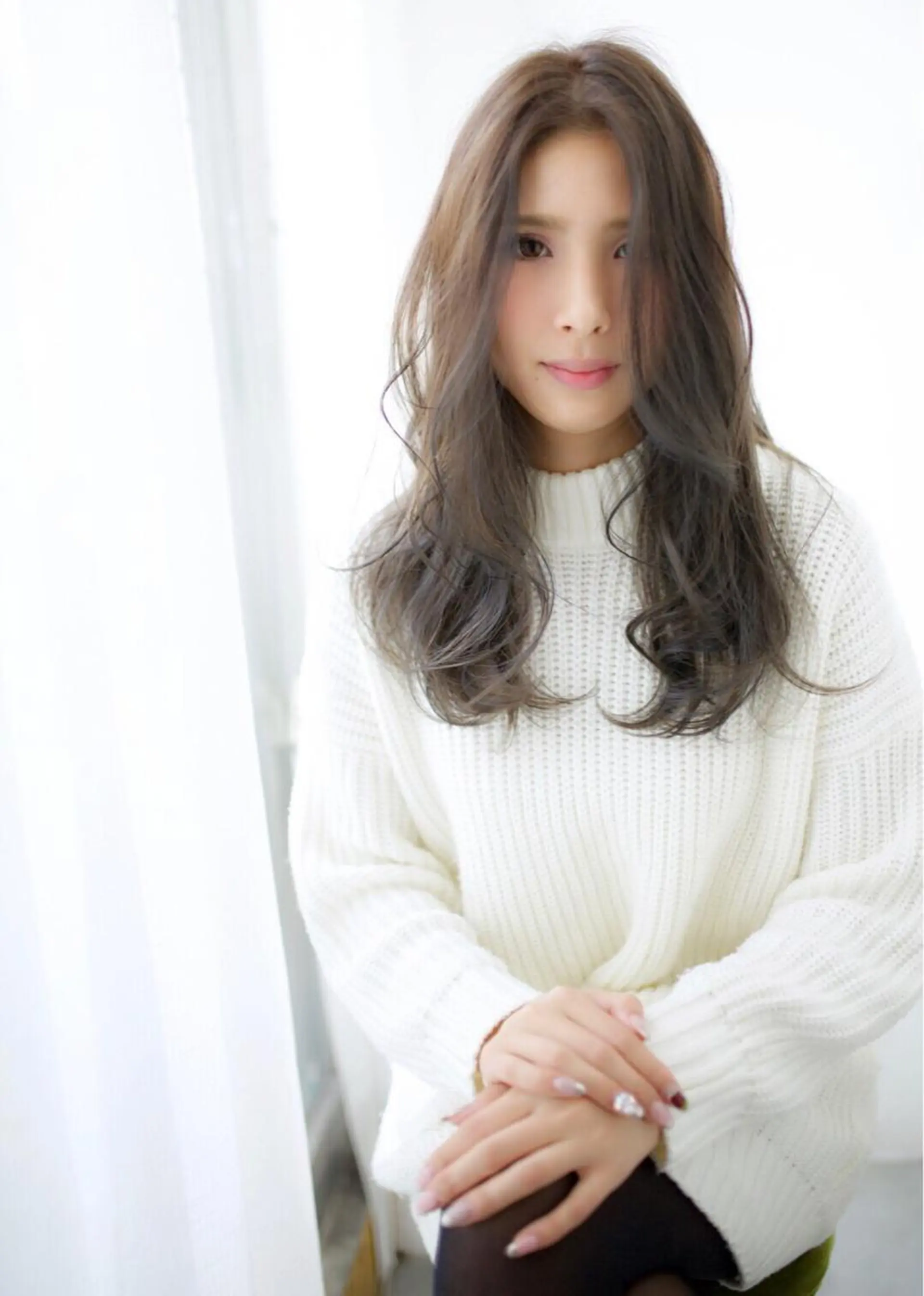 ロング カラー 外国人風カラー カット ヘアカラー fio マナミのヘアスタイル