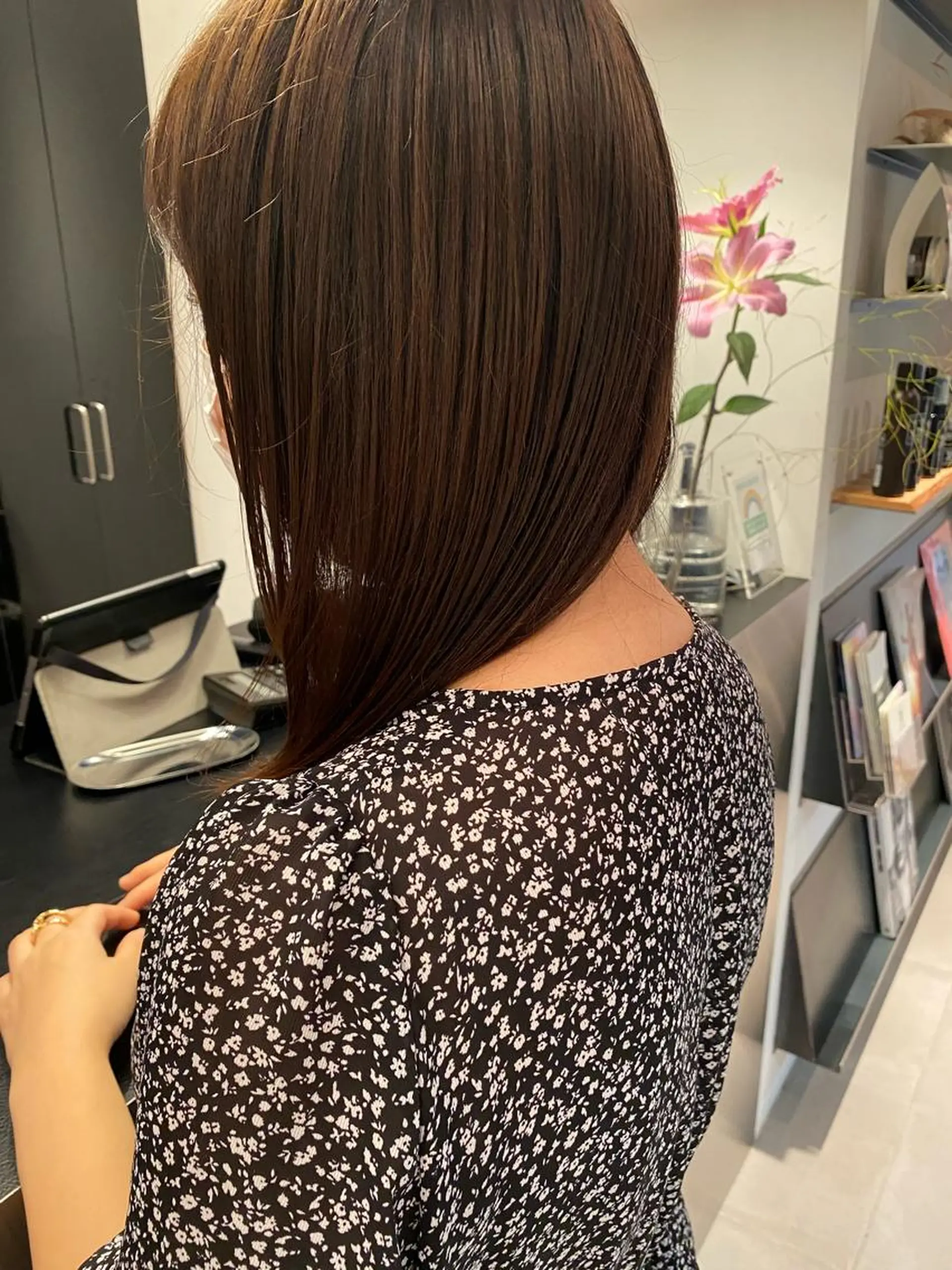 ミディアム カラー パーマ riria/ボブ /透明感カラー🎀のヘアスタイル