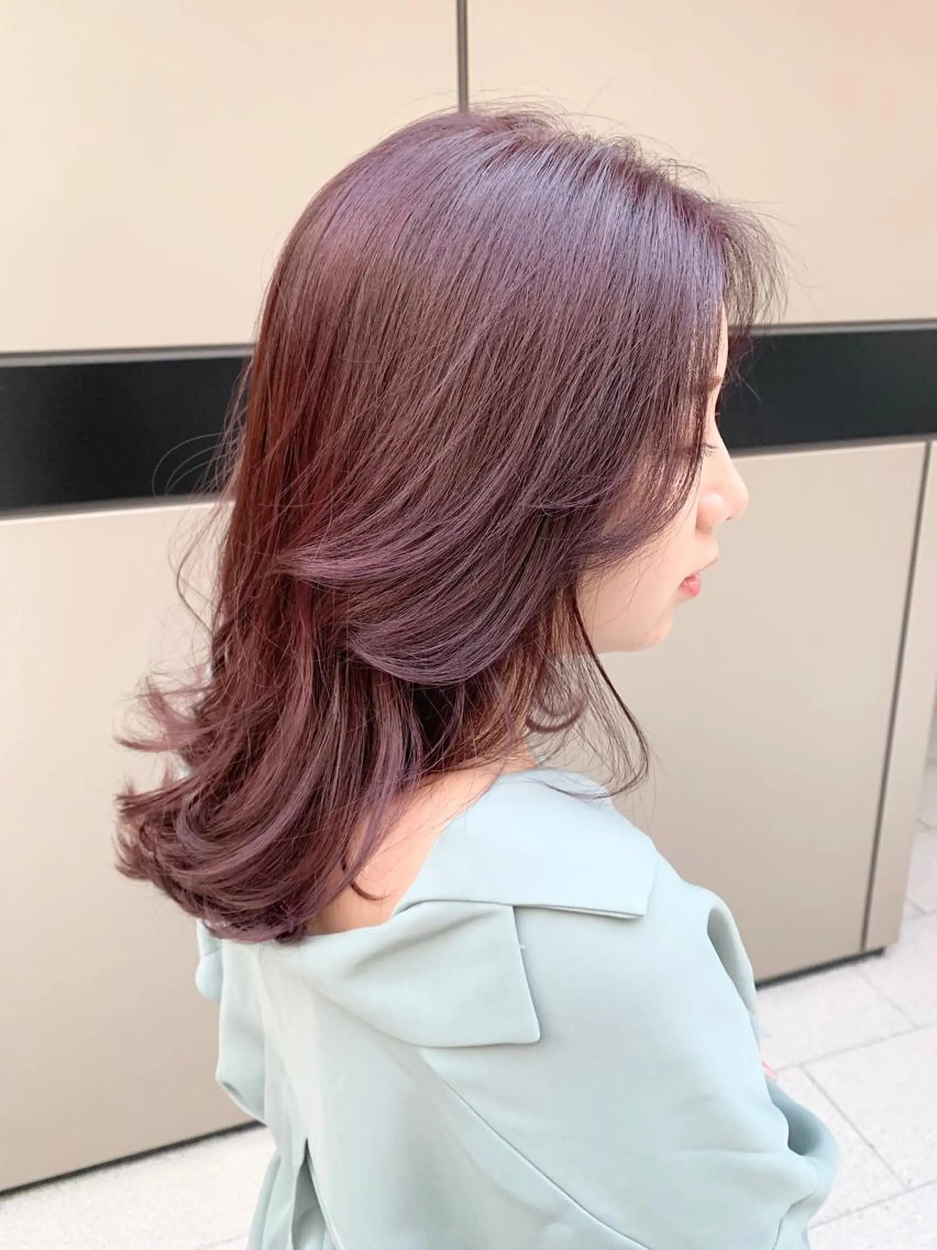 ミディアム カラー ハイライトカラー パープルカラー ハイライト ヘアカラー レイヤー/大人メンズ パーマ🌀 平島拓也のヘアスタイル