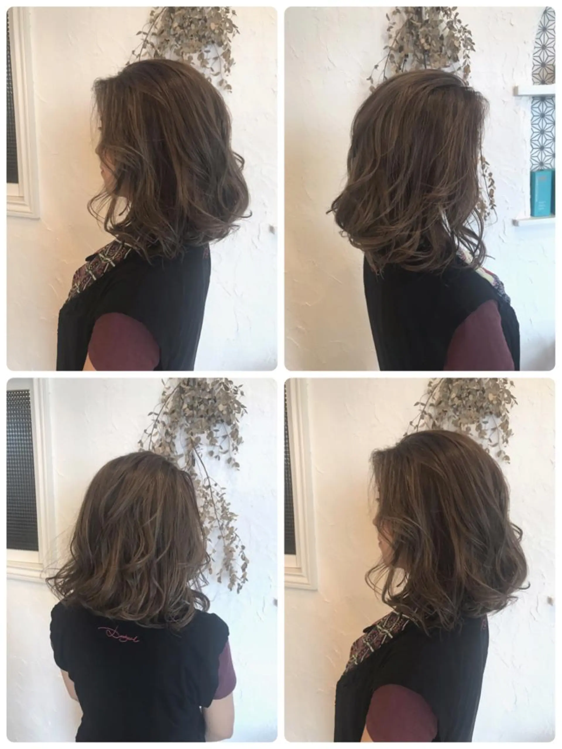 ミディアム カラー パーマ ヘアアレンジ メンズ キッズ アッシュ オリーブアッシュ 豊橋美容院 ソンリエのヘアスタイル