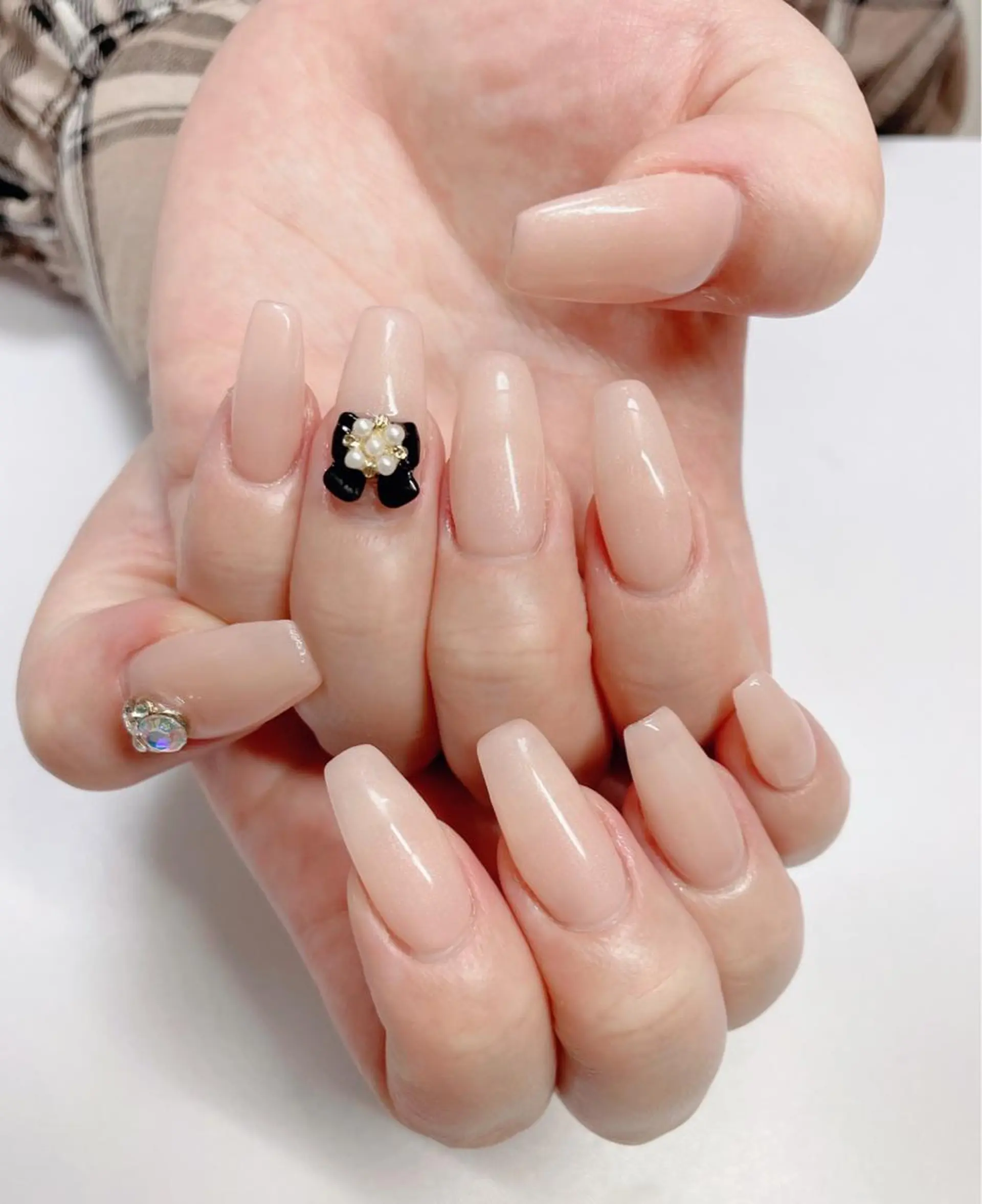 ネイル 長さ出し ワンカラーネイル Li beau nailのネイルデザイン