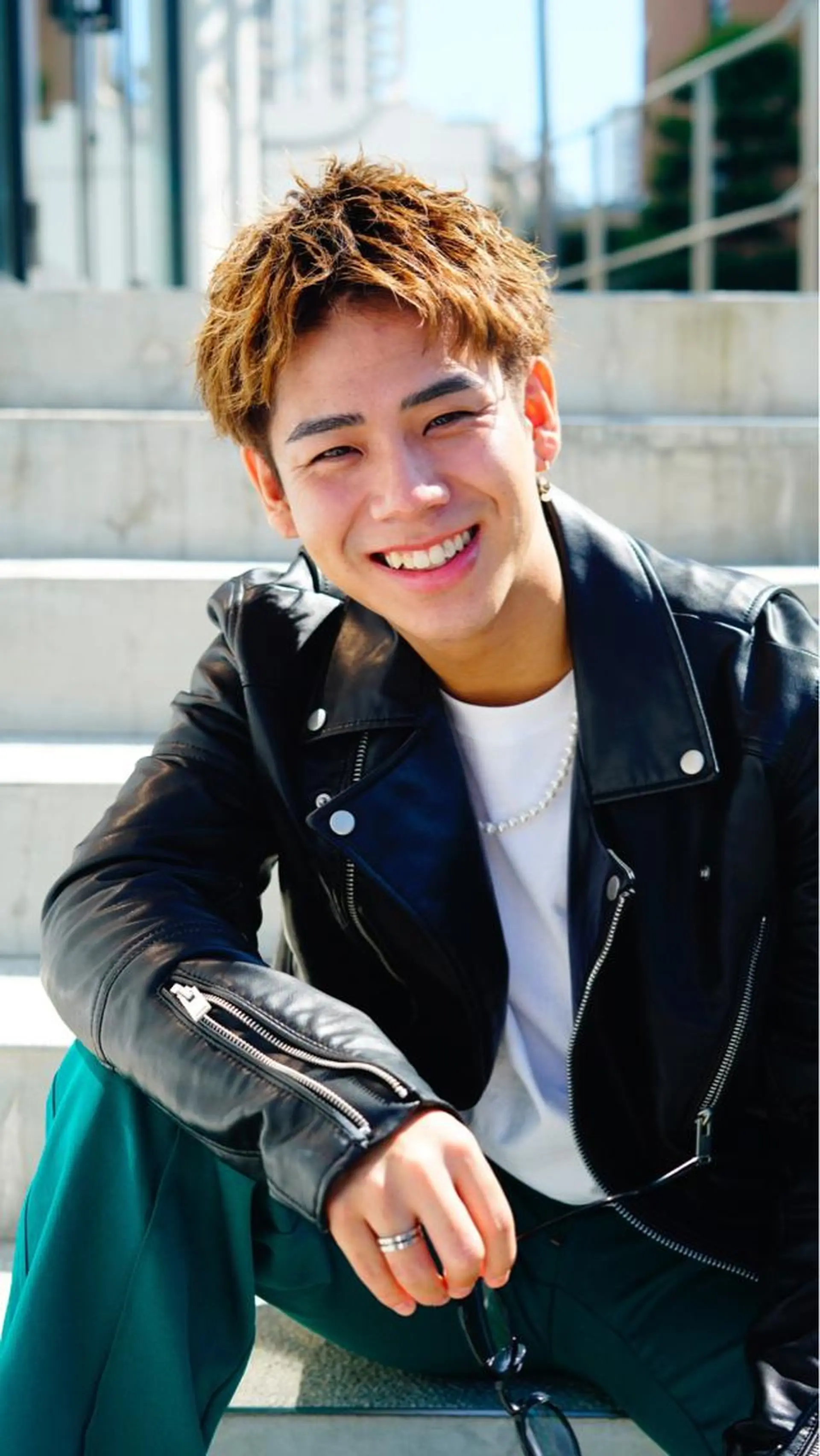 カラー パーマ メンズ カット ヘアカラー パーマ ヘアセット メンズブリーチカラー /パーマ ごーた立川のヘアスタイル