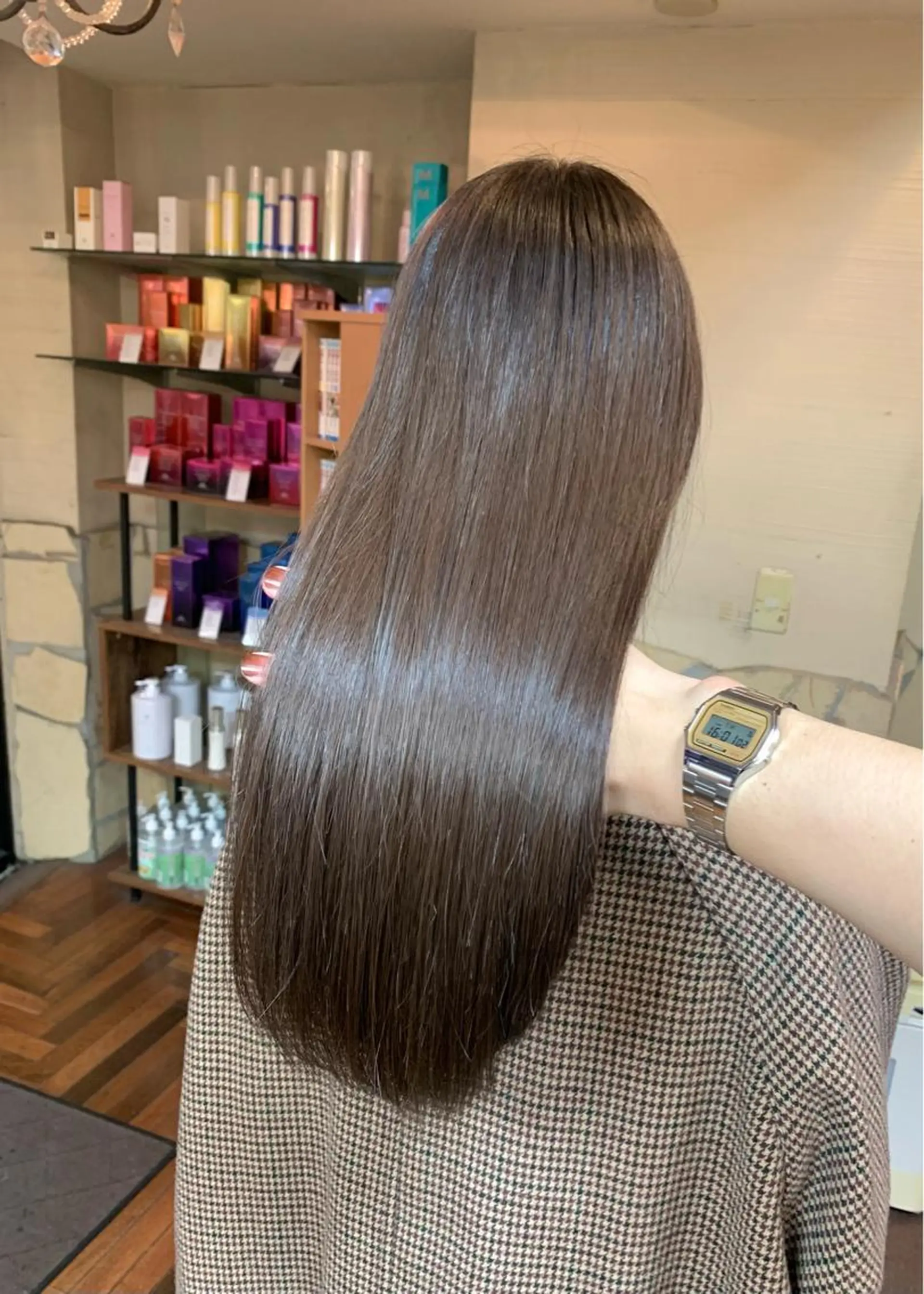 セミロング カラー ベージュカラー ブラウンカラー ブラウンベージュ 矢野 晃平のヘアスタイル