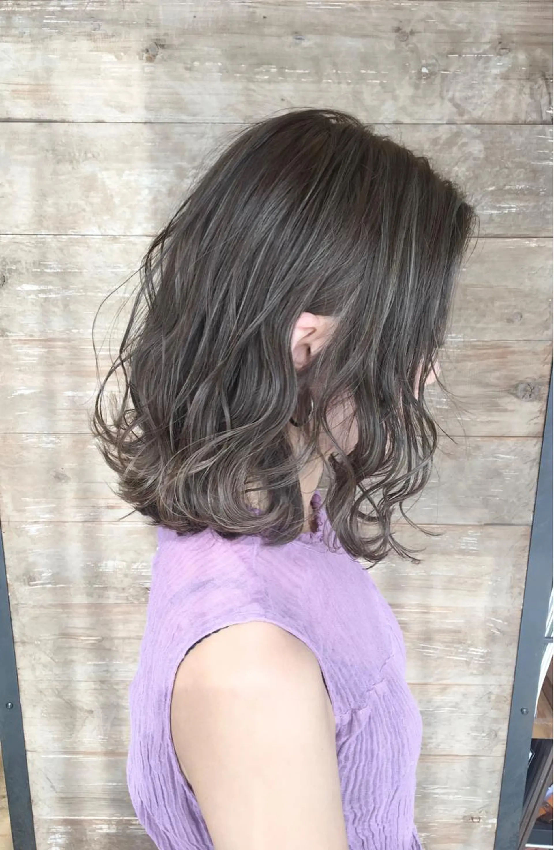 ミディアム カラー ヘアアレンジ ヘアカラー トリートメント 中田 敏明のヘアスタイル