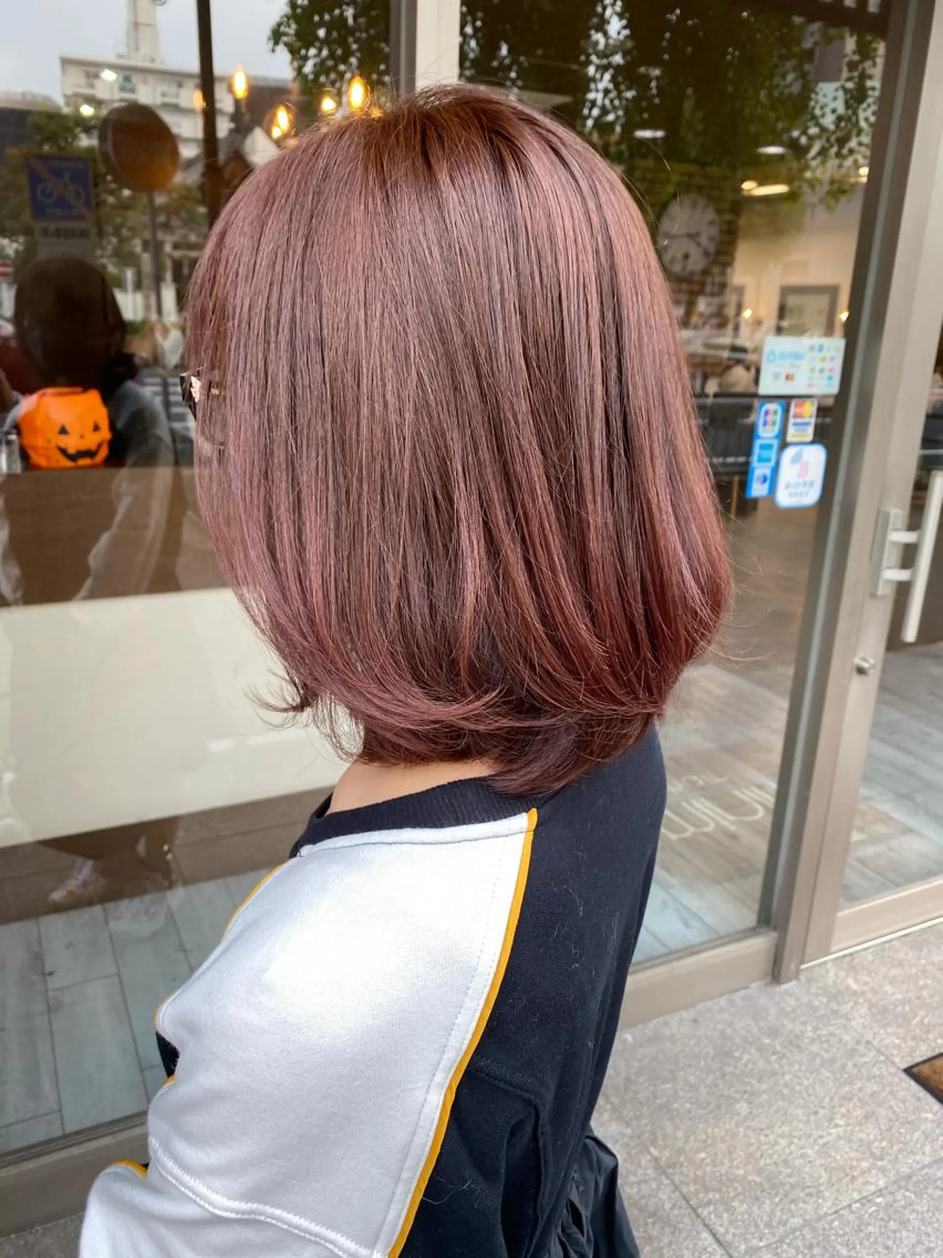 ミディアム カラー ボルドーカラー ピンクカラー カット ヘアカラー トリートメント 日比 貴大/ minim hairのヘアスタイル